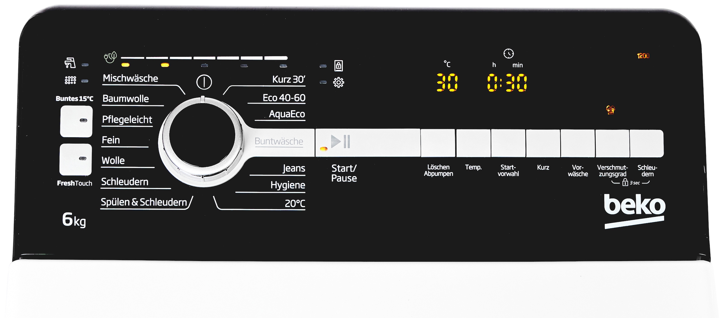 BEKO Waschmaschine Toplader »BTL1WFP10622DE« 6 kg 1200 U/min Express-Funktion