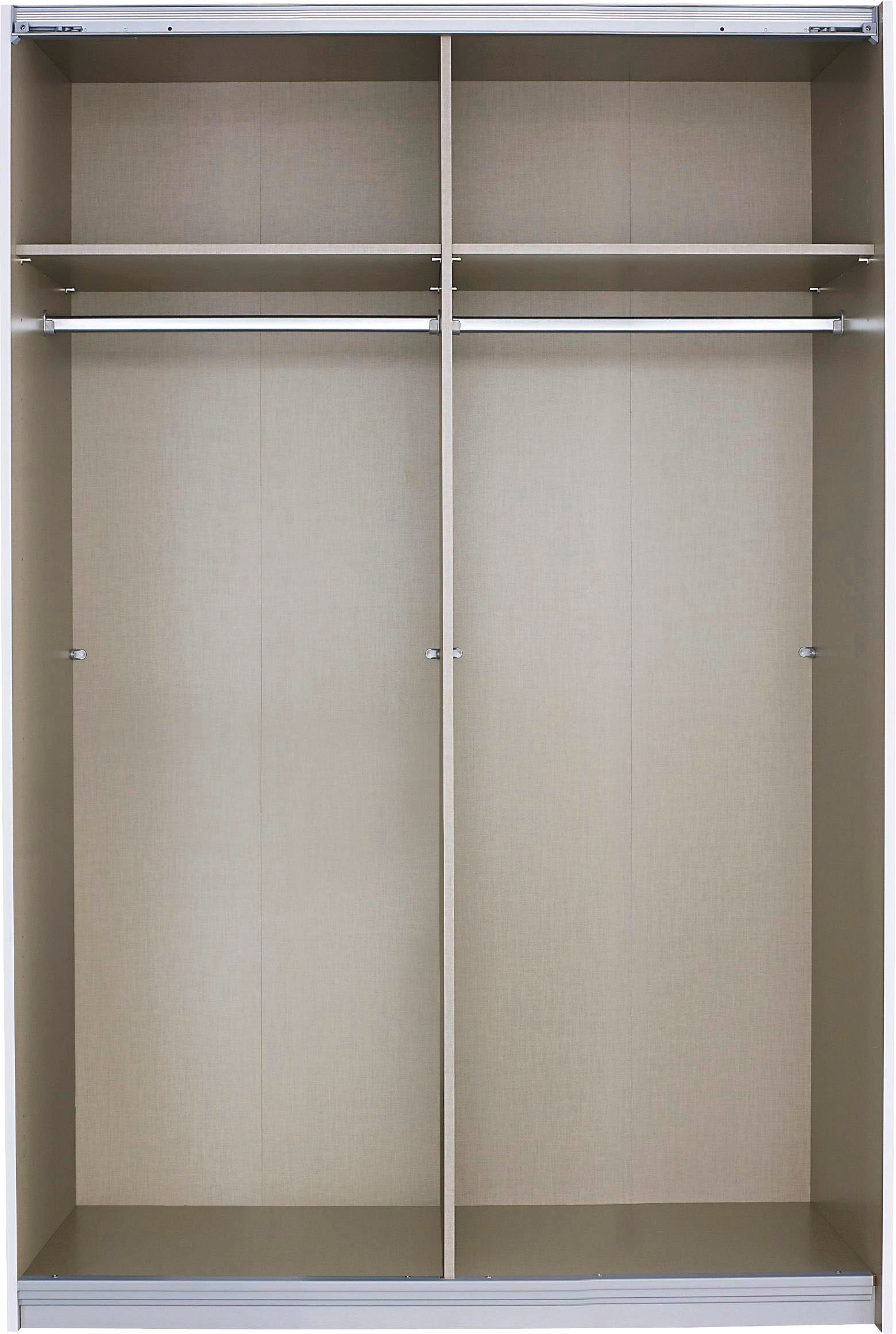 rauch Schwebetürenschrank »Quadra Schlafzimmerschrank in vielen Breiten« Kleiderschrank Garderobenschrank Schrank mit Glaselementen