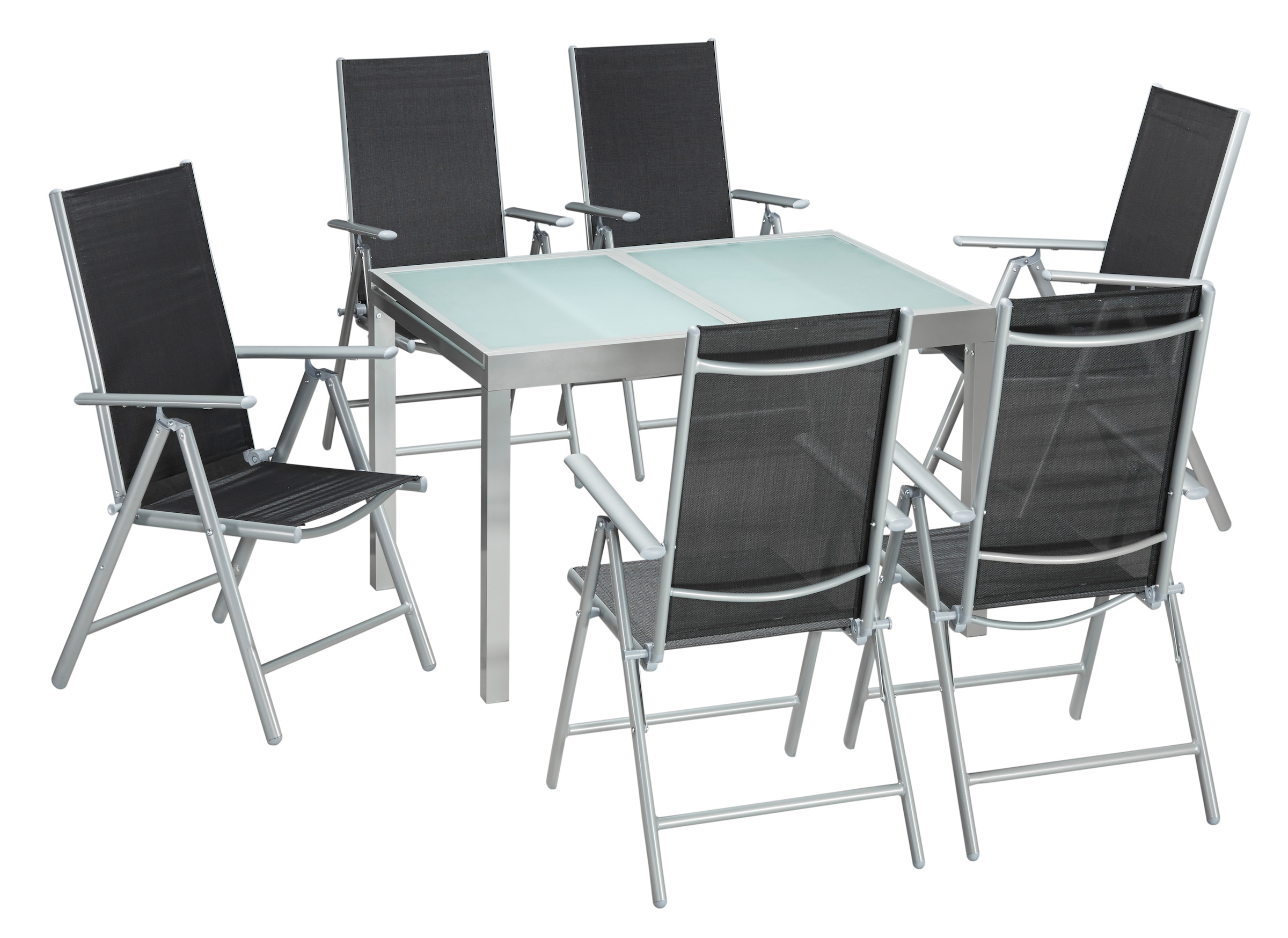 MERXX Garten-Essgruppe »Lima«, (Set, 7 tlg.), inkl. 6 Sesseln und ausziehbarem Tisch (120 - 180 cm)