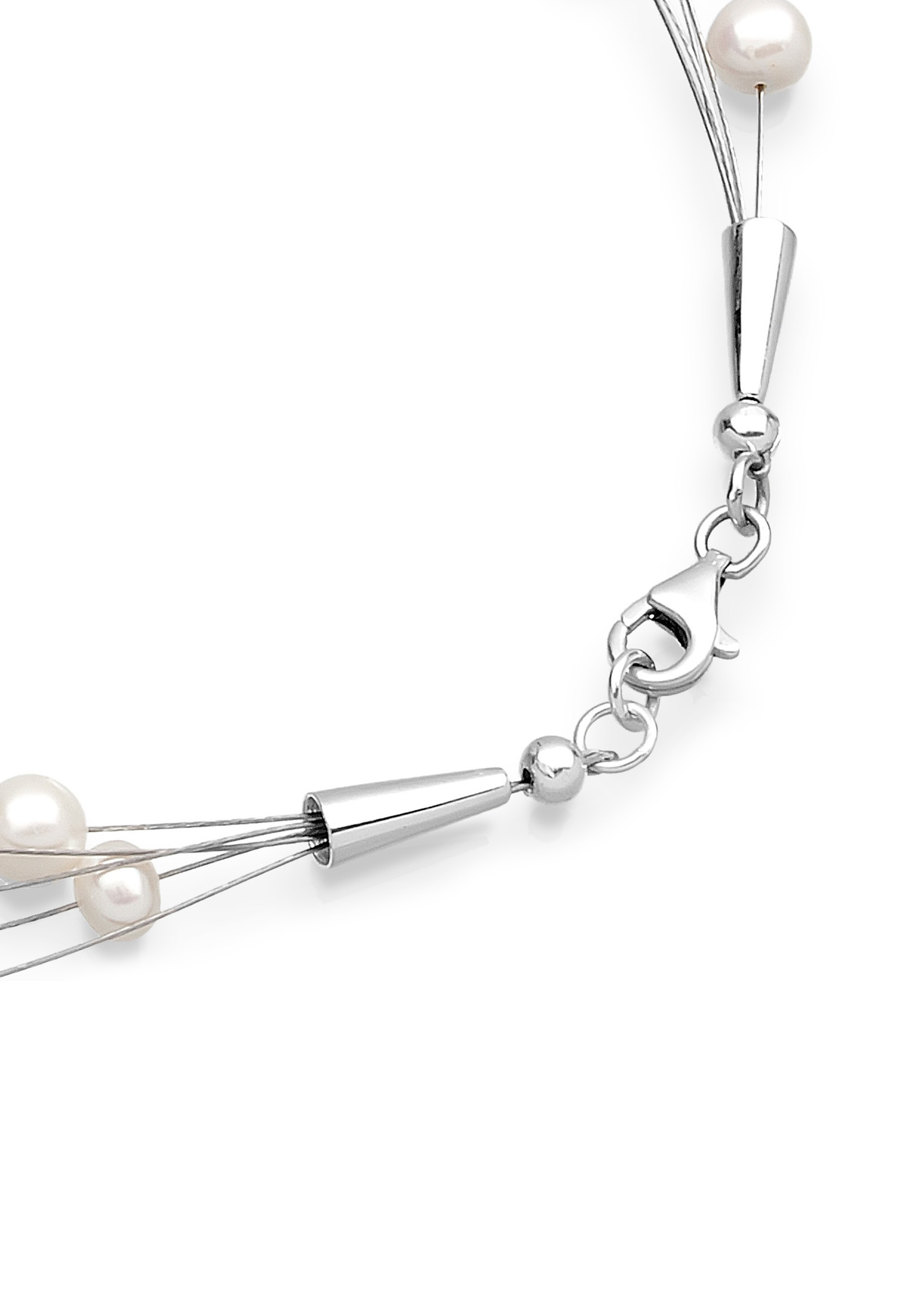 Elli Silberkette »Halskette Zirkonia Süßwasserzuchtperlen 925 Sterling Silber«