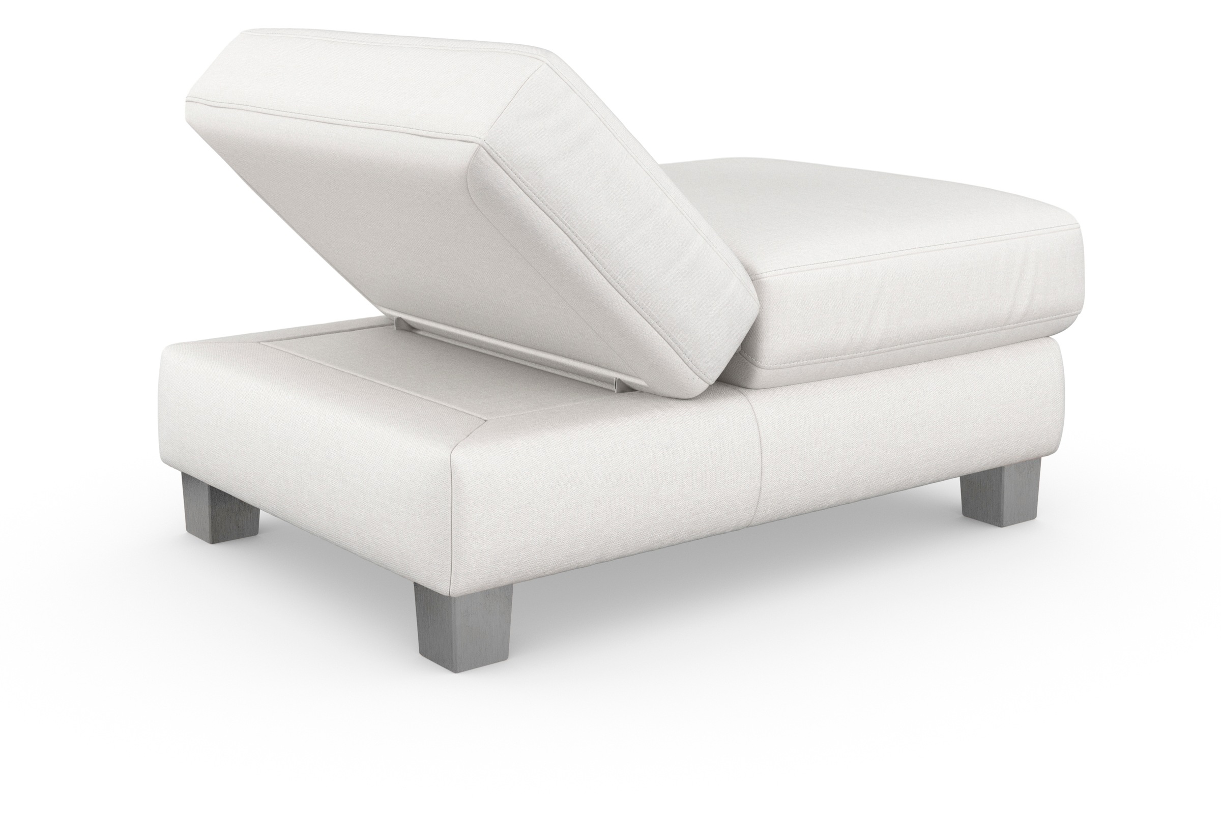 sit&more Polsterhocker »Dundee«, mit Klappfunktion, Federkern und hochwertigen Edelstahlfüßen