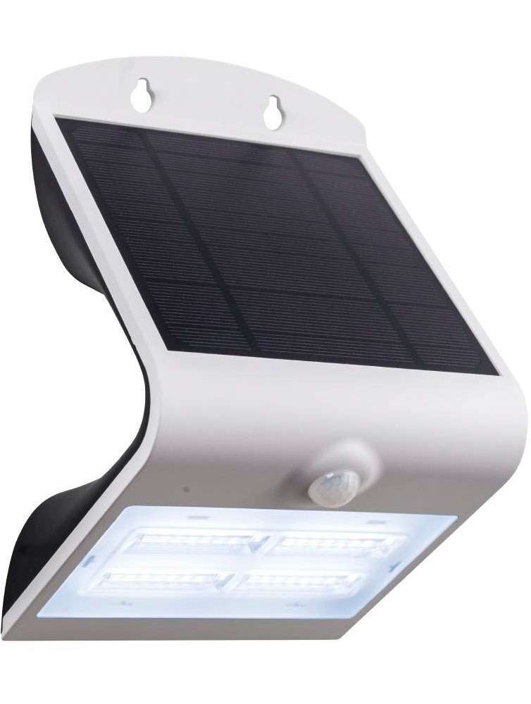 EGLO Wandleuchte »LAMOZZO Wandlampe, Kunststoff, IP54, Außenlampe, Terasse, Solar Lampe«, 1 flammig, Leuchtmittel LED-Modul | LED fest integriert, Wand-/Deckenleuchte, L14 x H21 x AL11 cm, weiß, 3,2W inkl.