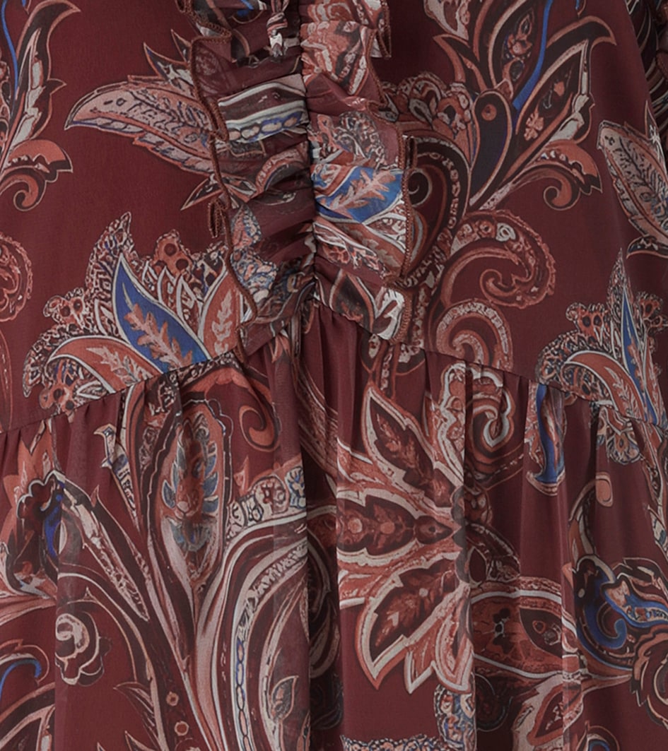 Aniston SELECTED Chiffonkleid mit Volants entlang des Ausschnitts und den Ärmeln - NEUE KOLLEKTION