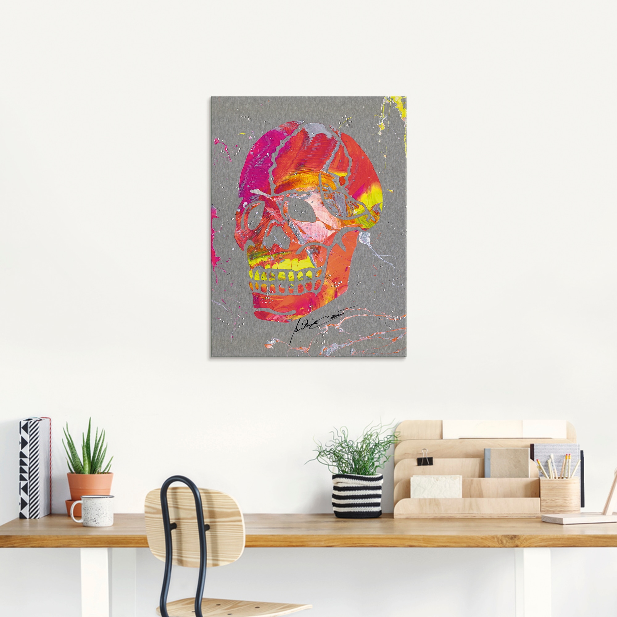 Artland Glasbild »Totenkopf 2«, Körper, (1 St.), in verschiedenen Größen