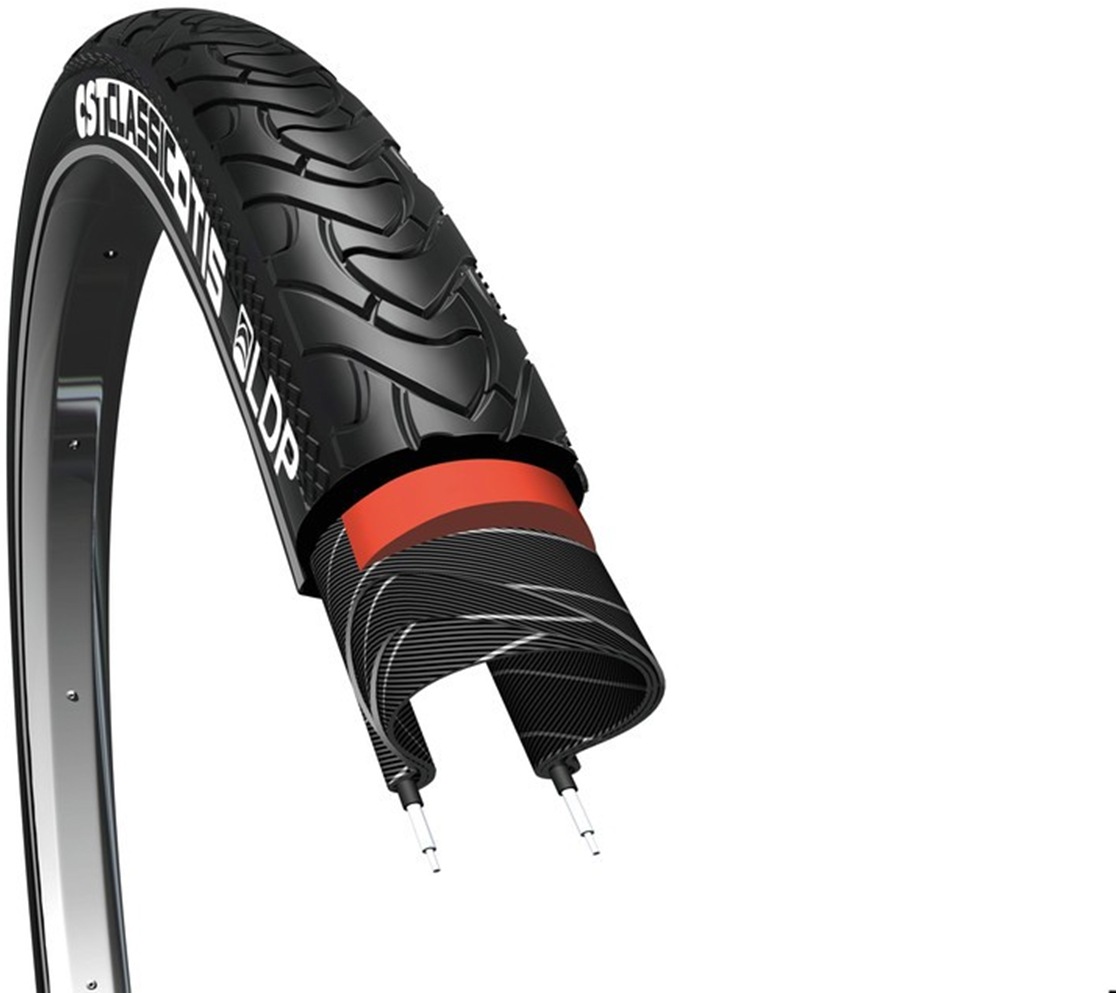 Cst Fahrradreifen »Classic Otis-3 Reflex« in schwarz, Größe 26 x 1,75
