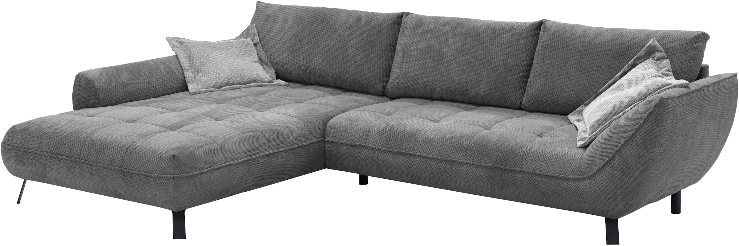 exxpo - sofa fashion Ecksofa »Biarritz modern und elegantes Mega Sofa mit tollem Sitzkomfort, L-Form«, XXL– Longchair Ecke in hochwertiger Verarbeitung, Stellmaße 324x203cm