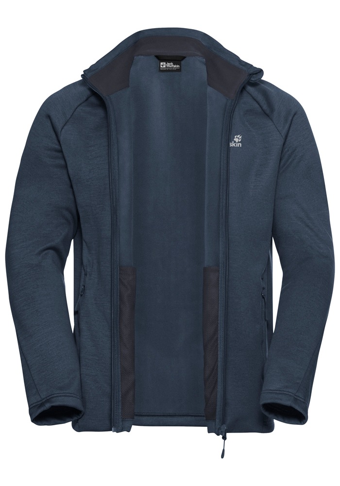 Jack Wolfskin Fleecejacke »PEAK DISTRICT FZ M« mit Full-Zip, meliert, weich, kuschelig, luftig-weich