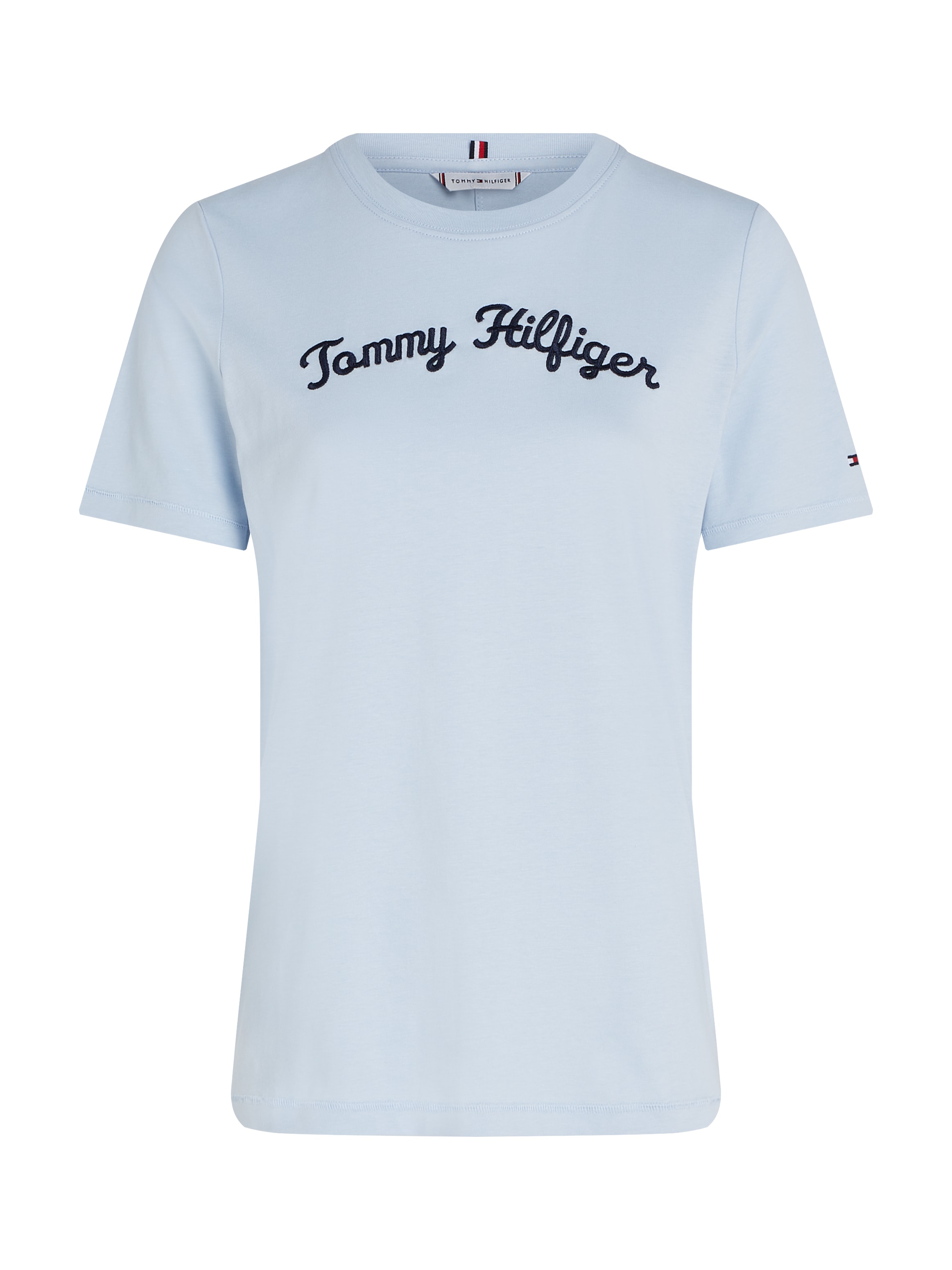Tommy Hilfiger Kurzarmshirt »REG SCRIPT C-NK SS«, mit Tommy Hilfiger Script Logo-Schriftzug