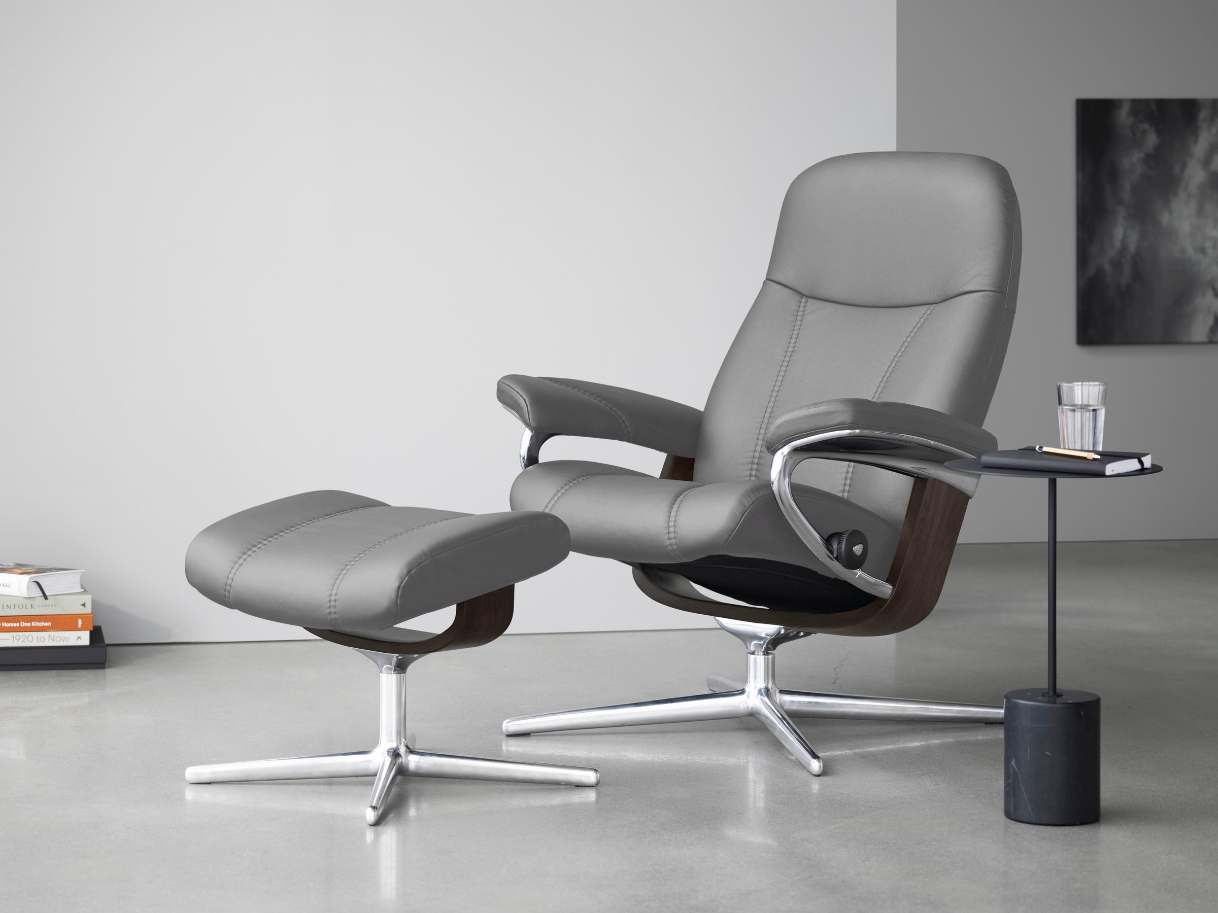 Stressless® Fußhocker »Consul« mit Cross Base, Größe S, M & L, Holzakzent Wenge