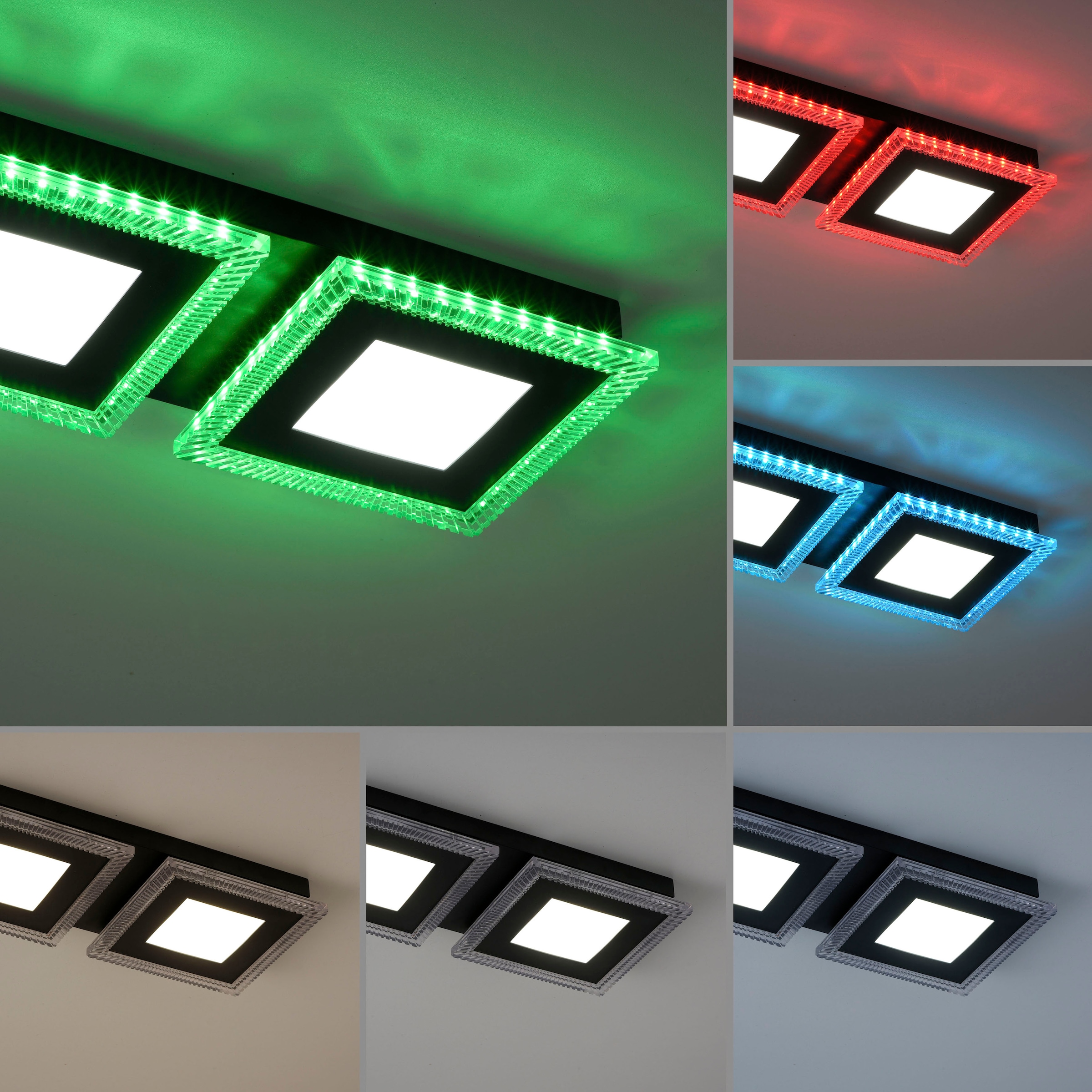 JUST LIGHT LED Deckenleuchte »ACRI«, 2 flammig, Leuchtmittel LED-Board-LED-Board | LED fest integriert-LED fest integriert