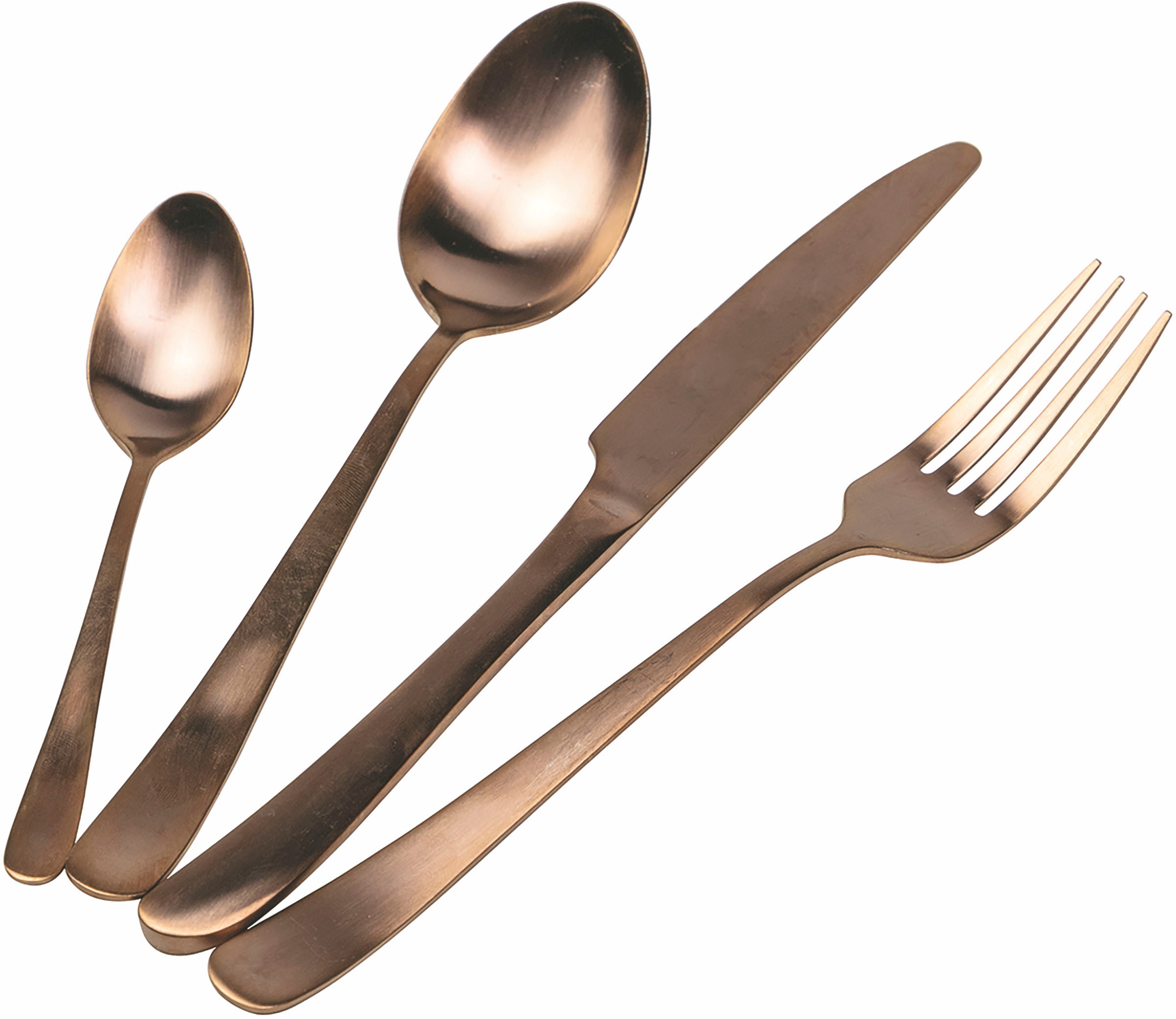 Villa d'Este Besteck-Set »Round Kupfer«, (Set, 24 tlg.), Essbesteck-Set
