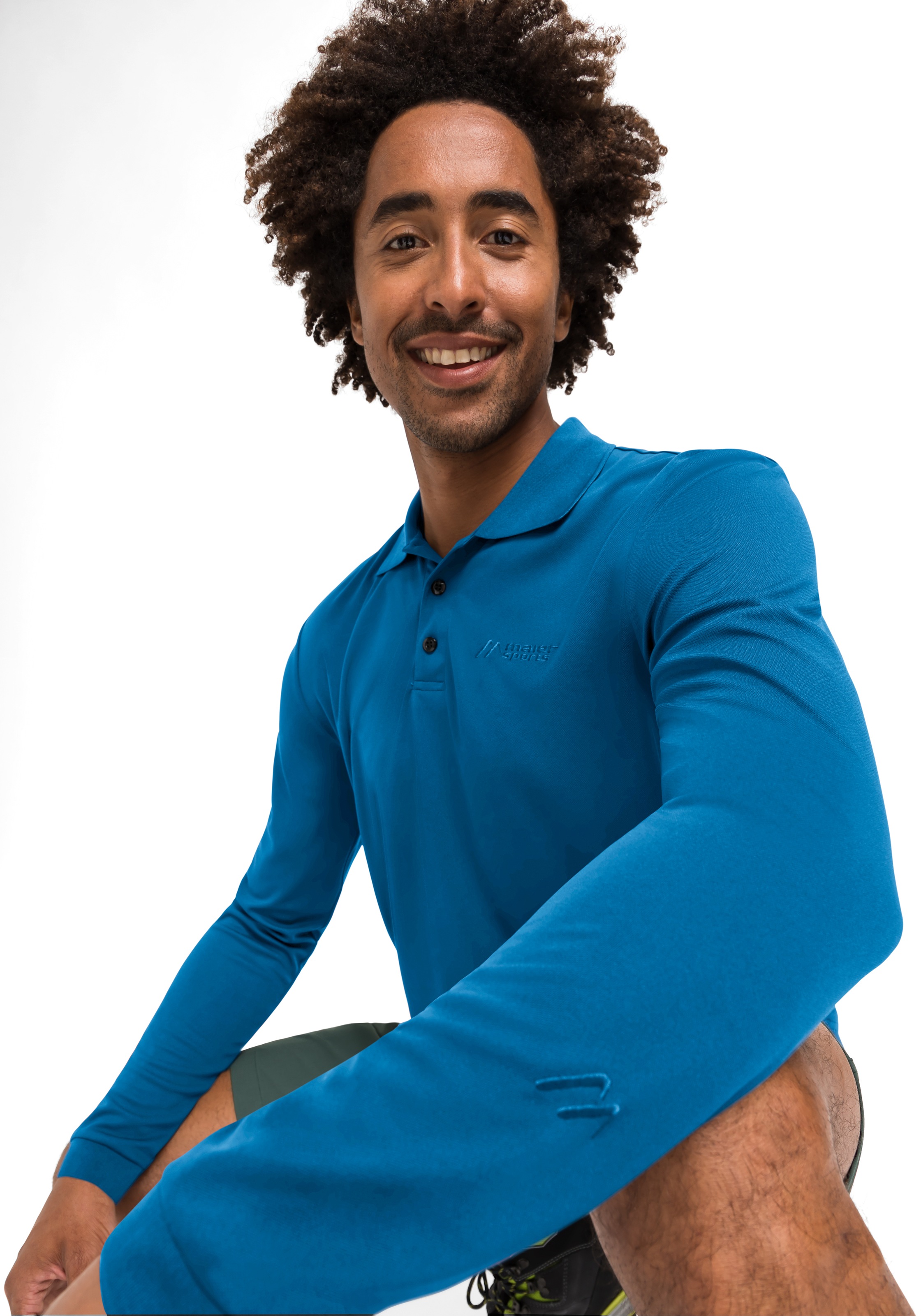Maier Sports Poloshirt »Ulrich L/S«, Herren Funktionsshirt, langarm Freizeitshirt mit Hemdkragen, Reg. Fit