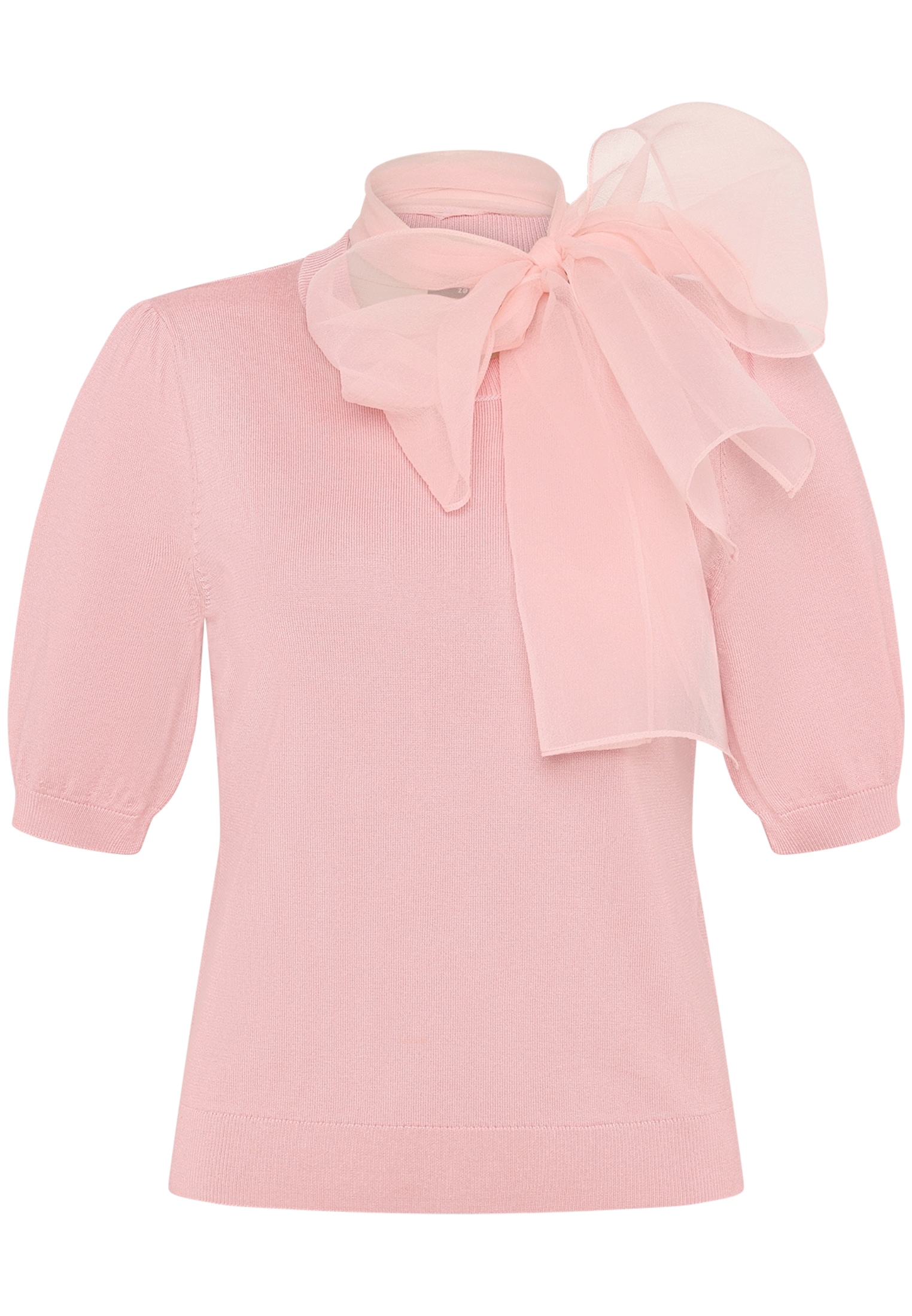 Zero Rundhalspullover »Pullover mit Schleife«