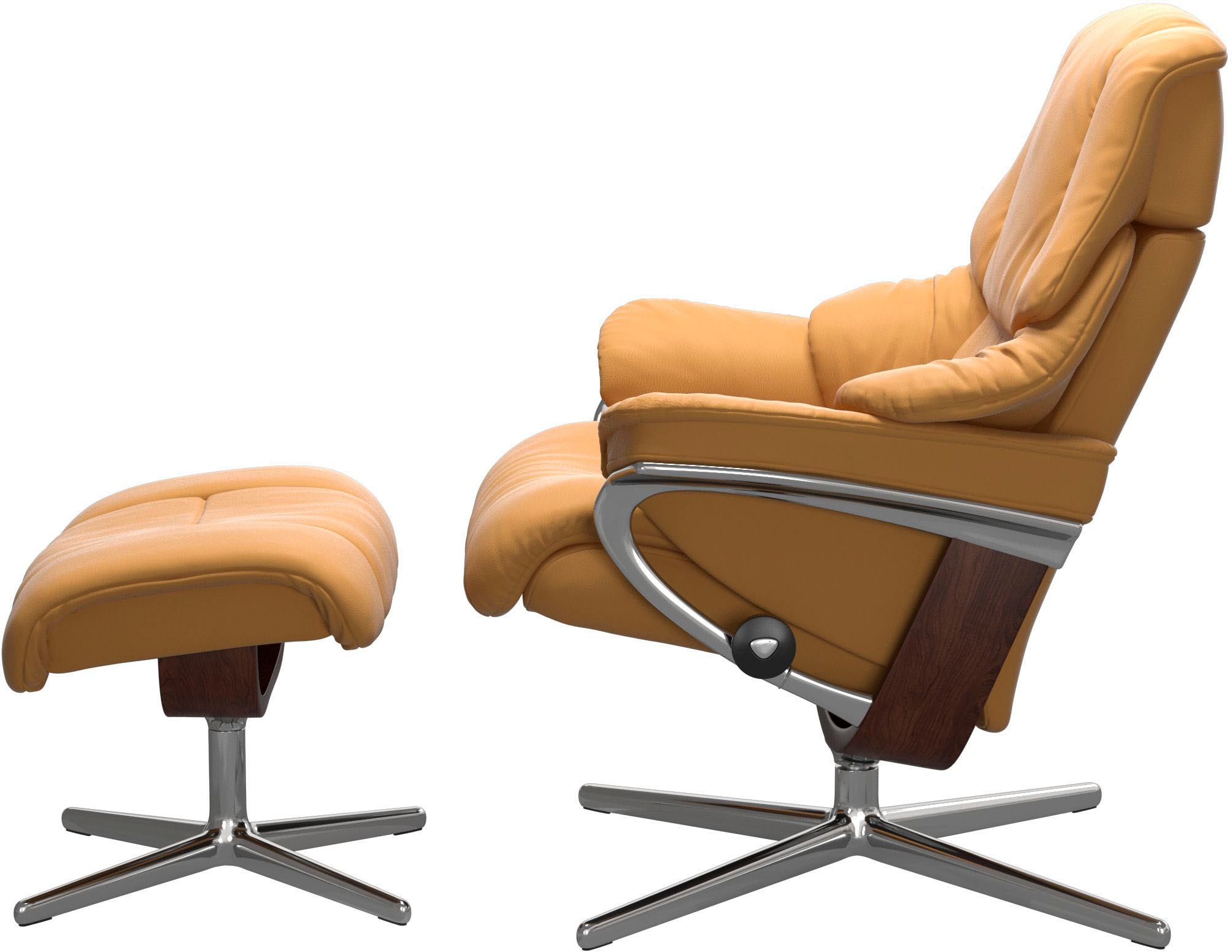 Stressless® Fußhocker »Reno«, mit Cross Base, Größe S, M & L, Holzakzent Braun