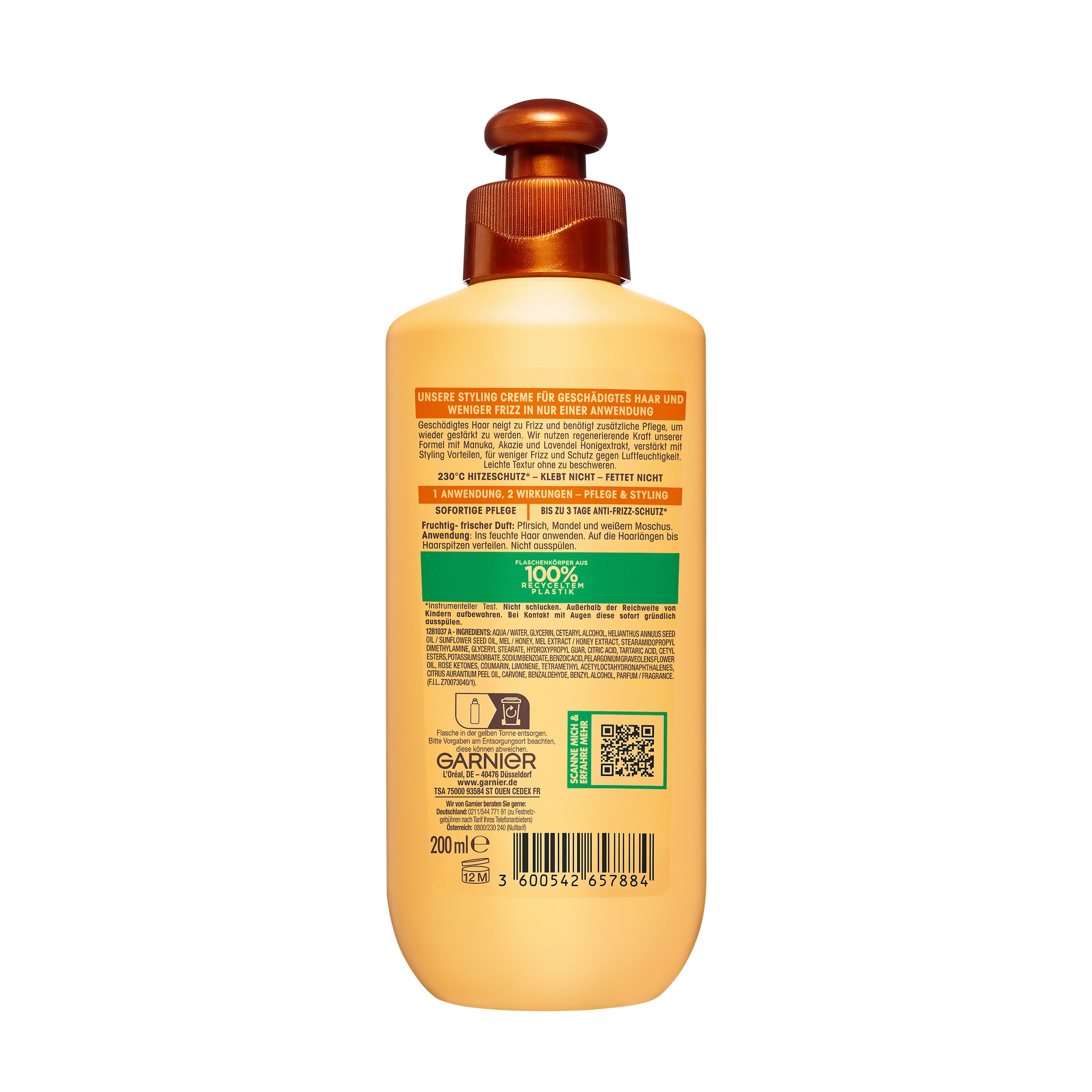 GARNIER Haarmousse »Garnier Wahre Schätze 2-in-1 Pflege & Styling Honig Schätze«