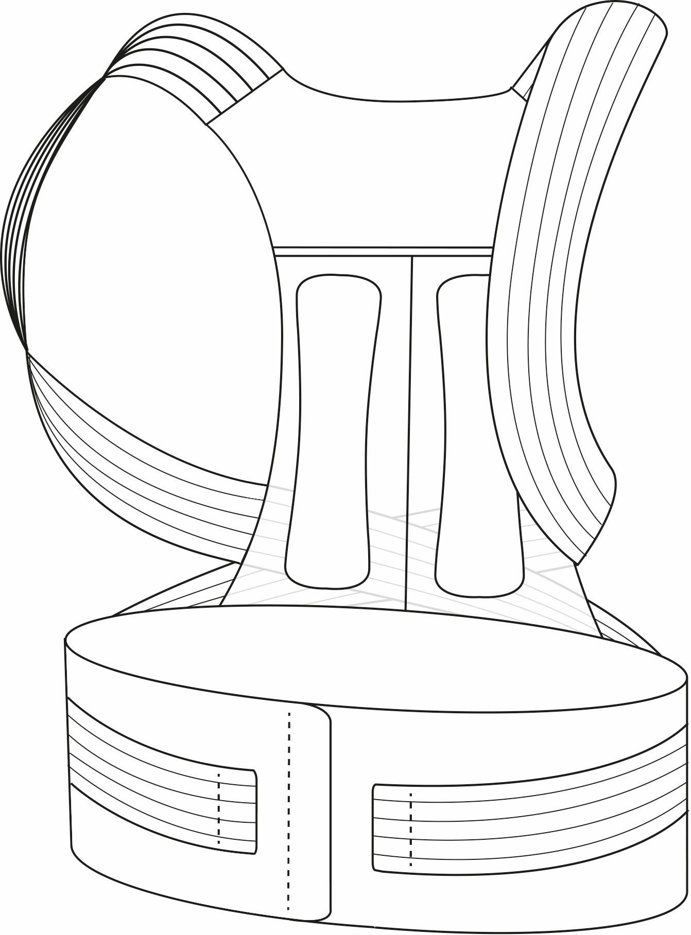 Hydas Geradehalter mit Stützgürtel