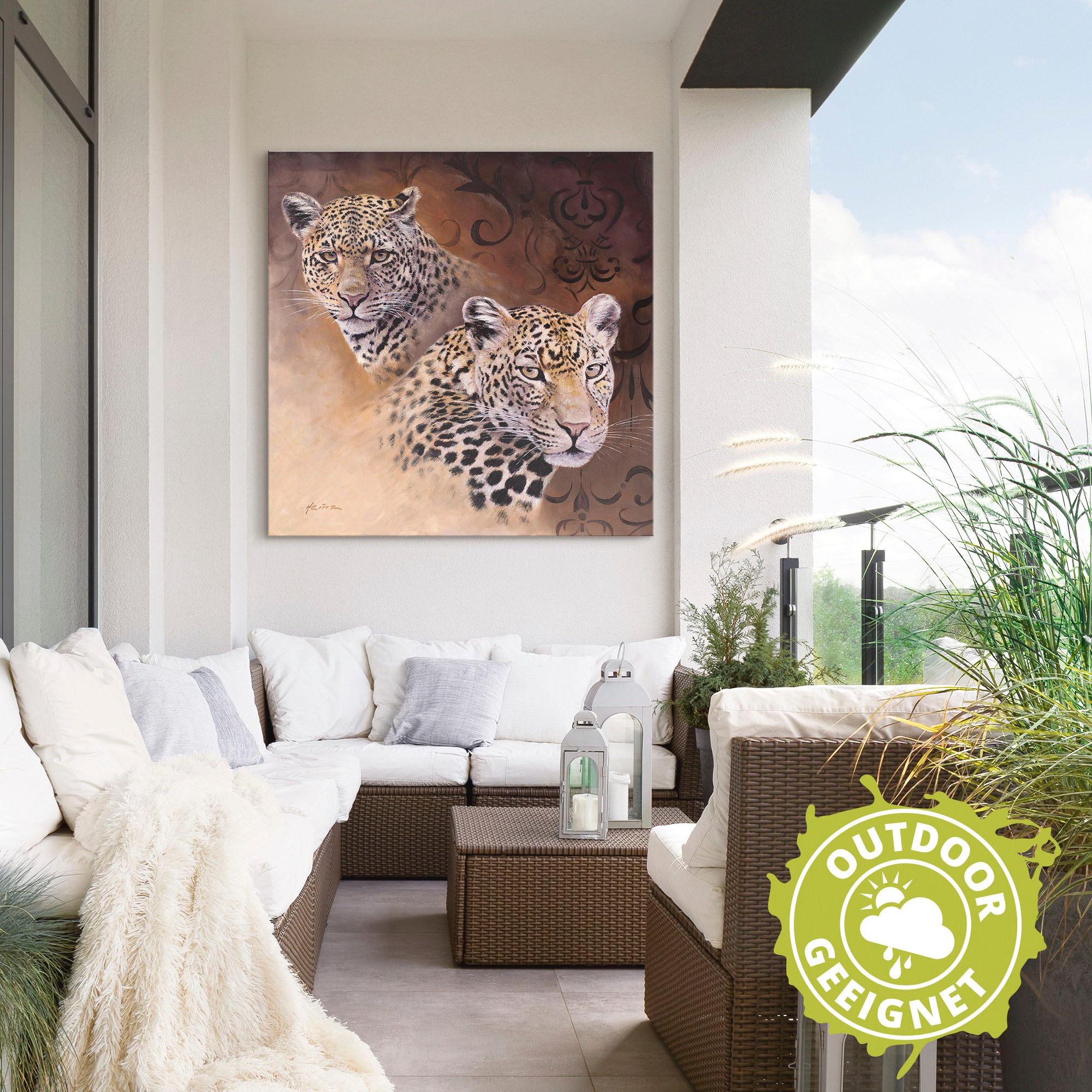 Artland Wandbild »Leoparden«, Wildtiere, (1 St.), als Alubild, Outdoorbild, Leinwandbild, Poster in verschied. Größen