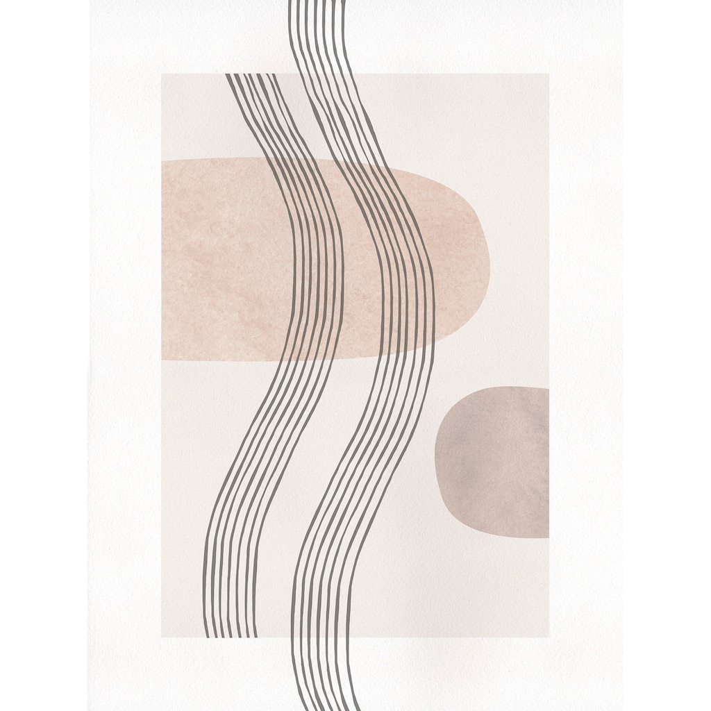 Komar Wandbild »Line Art Waves«, (1 St.), Deutsches Premium-Poster Fotopapier mit seidenmatter Oberfläche und hoher Lichtbeständigkeit. Für fotorealistische Drucke mit gestochen scharfen Details und hervorragender Farbbrillanz.