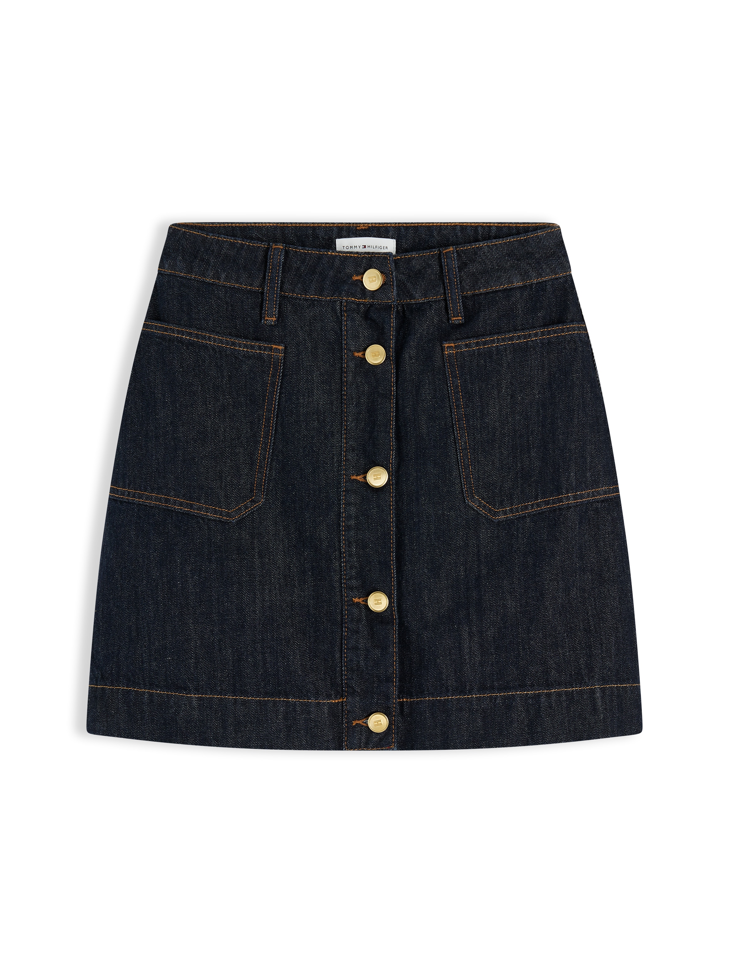 Tommy Hilfiger Jeansrock »MINI SKIRT RINSE HW« mit stilvoller Knopfleiste, aus Baumwolle