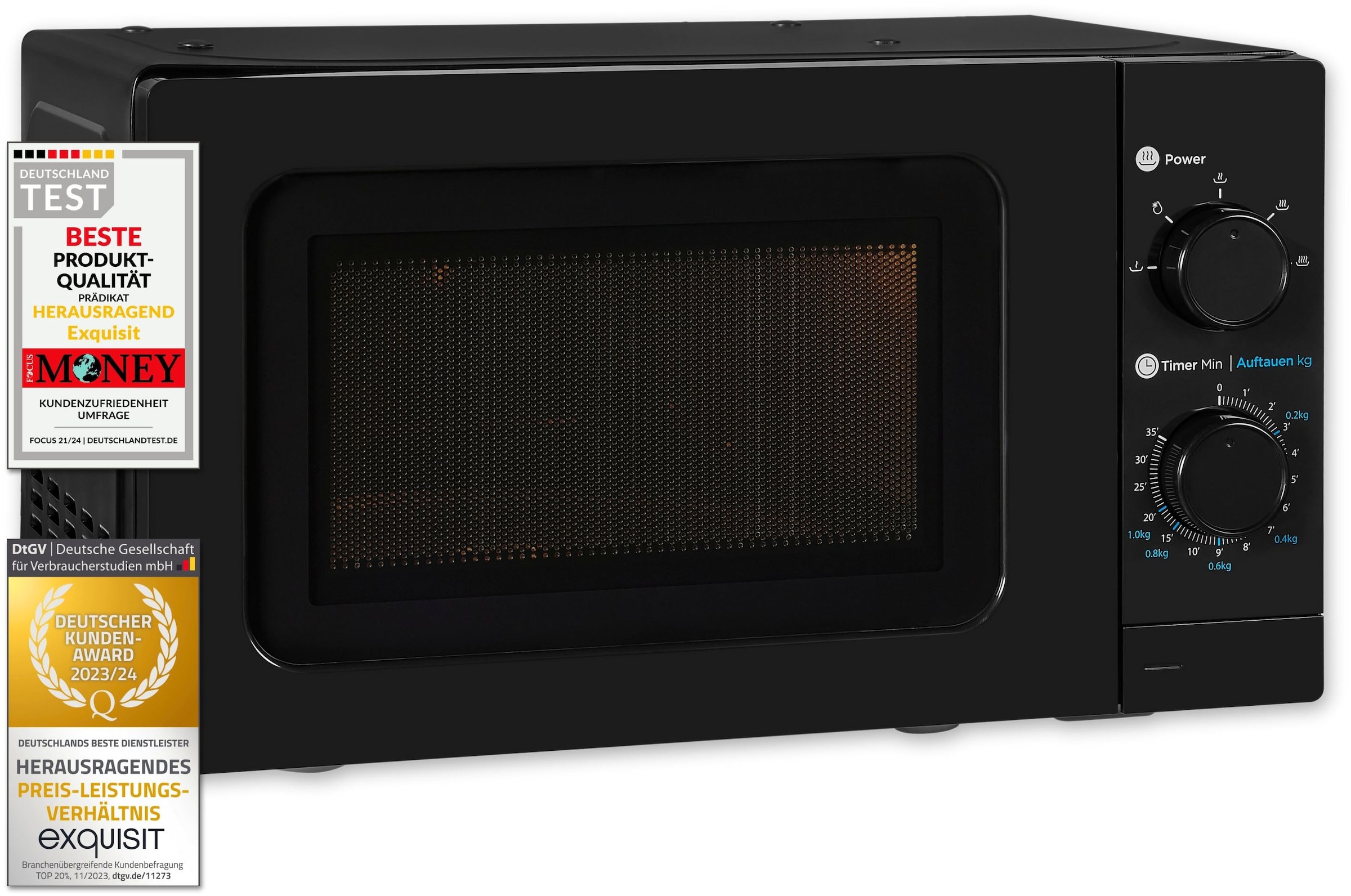 exquisit Mikrowelle »WP 700 J17-3 sw«, Mikrowelle, 700 W