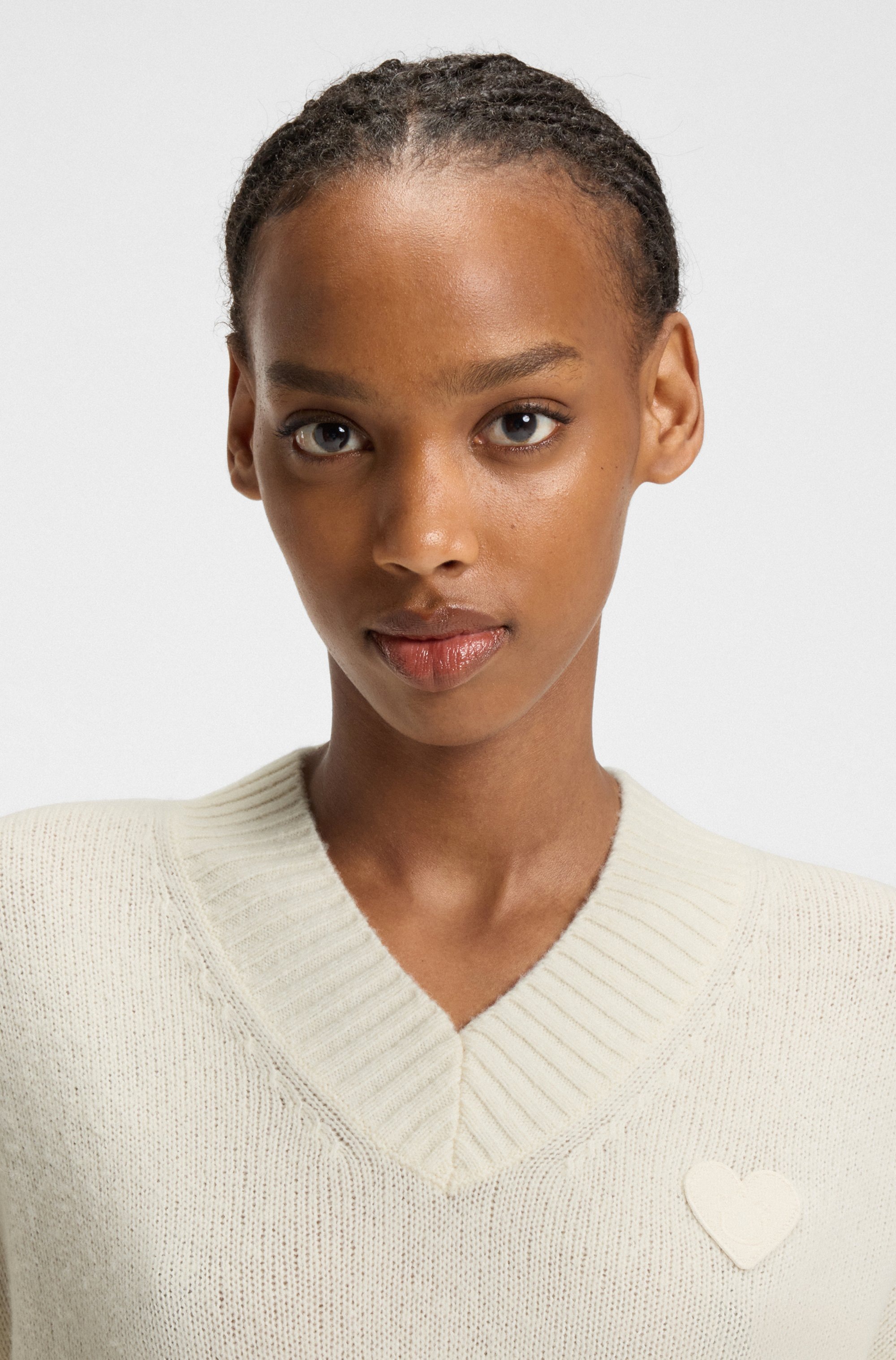 HUGO Blue Strickpullover »Scutie«, Relaxed Fit, in Cropped-Länge