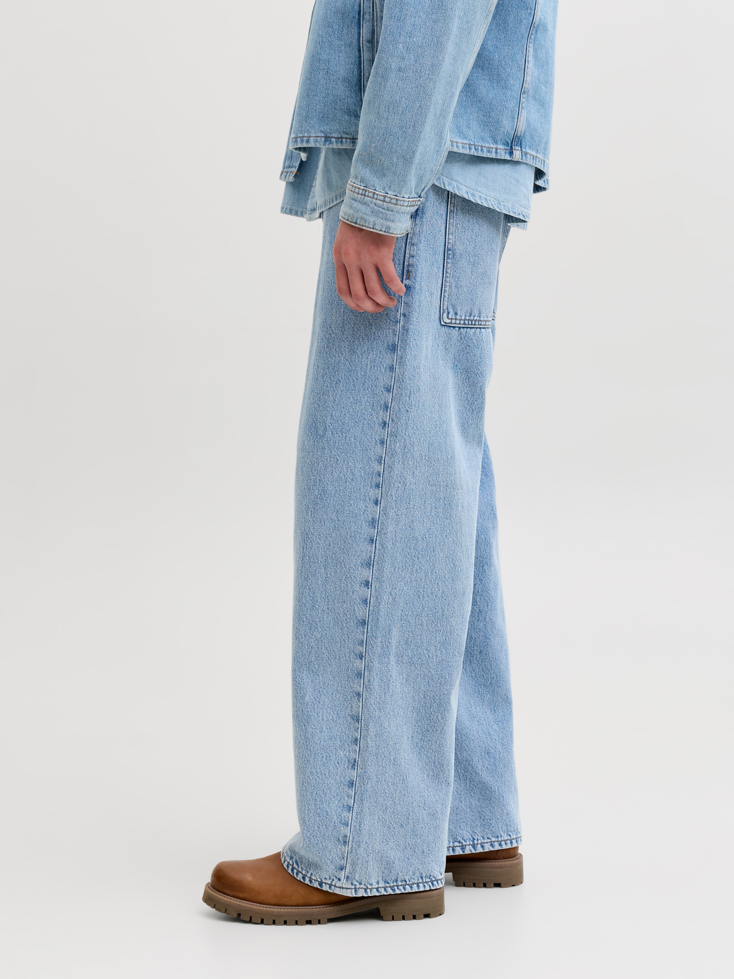 Jack & Jones Weite Jeans »JJIDAVE JJJAX AKM 165 LN« Baumwolle