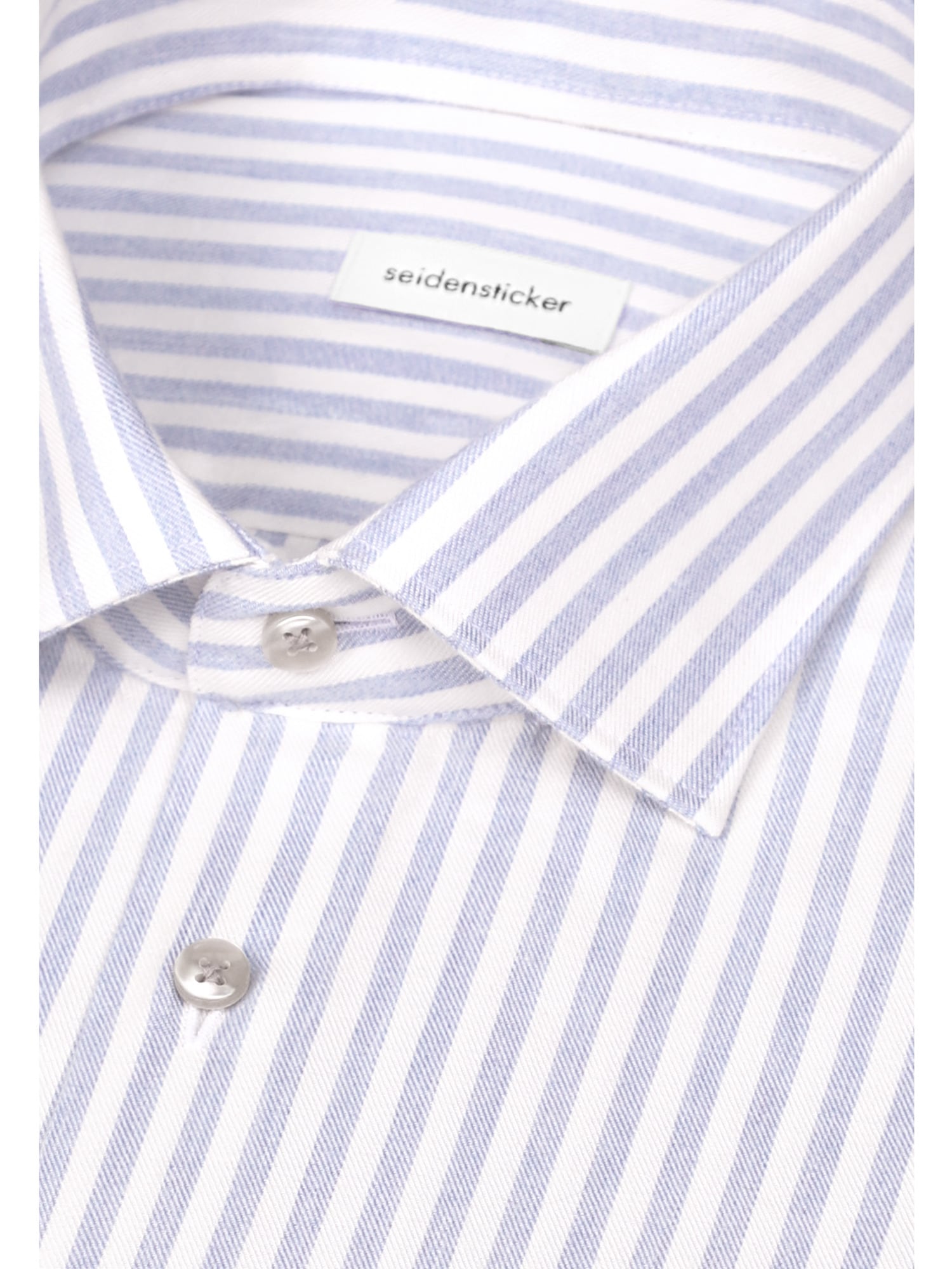 seidensticker Flanellhemd »Schwarze Rose« Slim 1/1 Kentkragen Gestreift