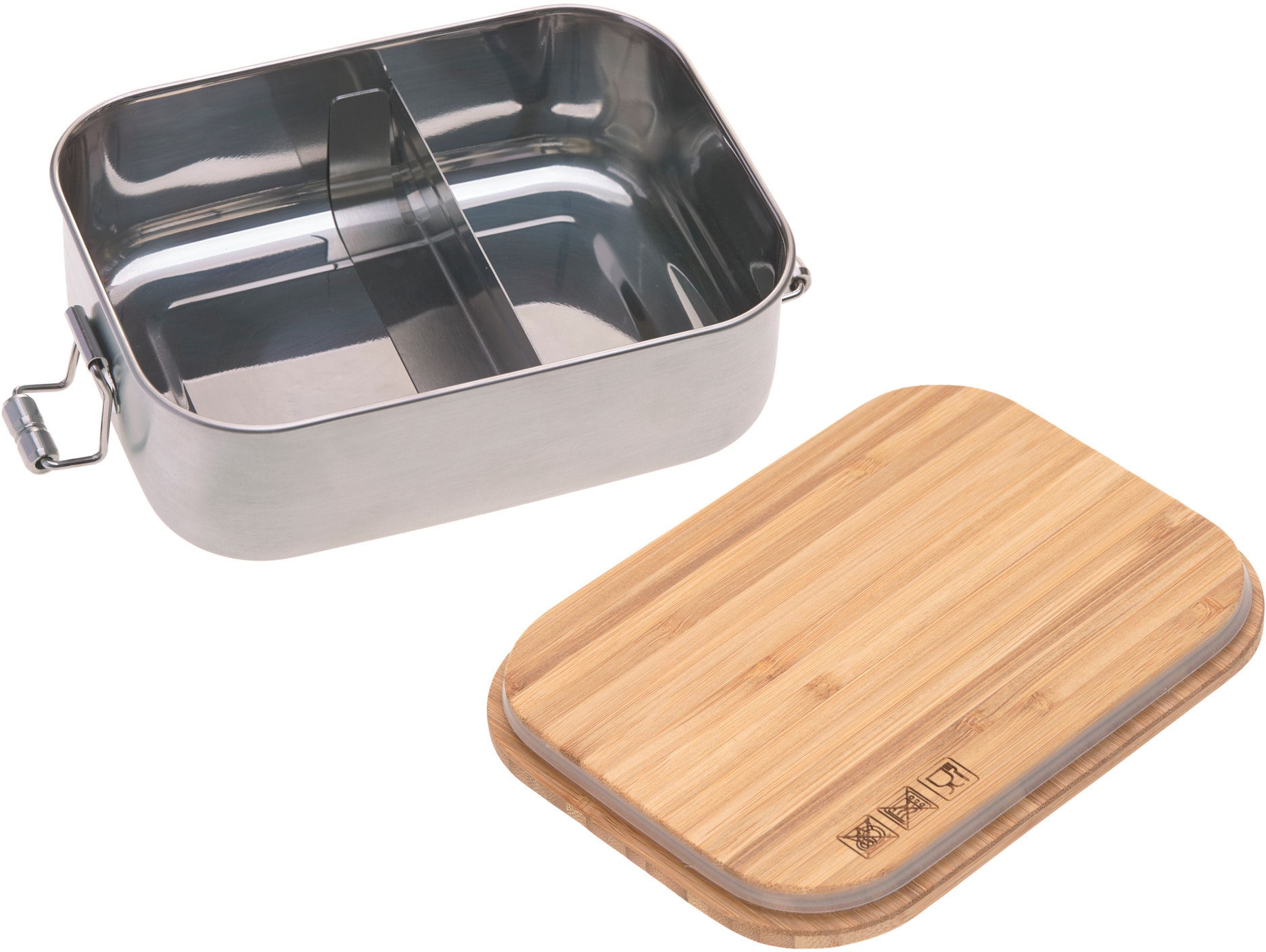 LÄSSIG Lunchbox »Bamboo, Adventure«, (1 tlg.), mit Holzdeckel