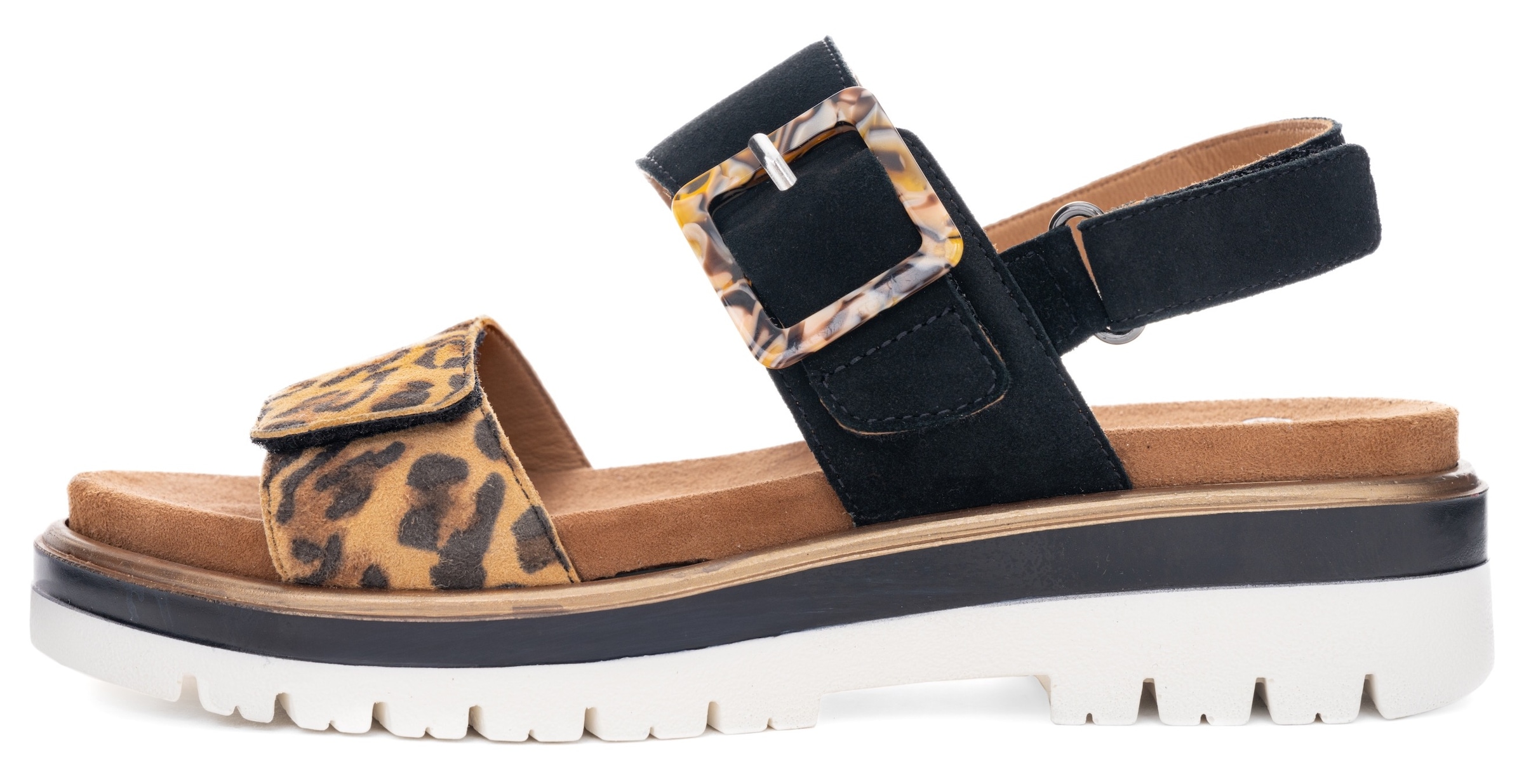 Ara Plateausandaletten »MALAGA«, Plateausandale, Klettschuh in Bequemweite G (= weit)