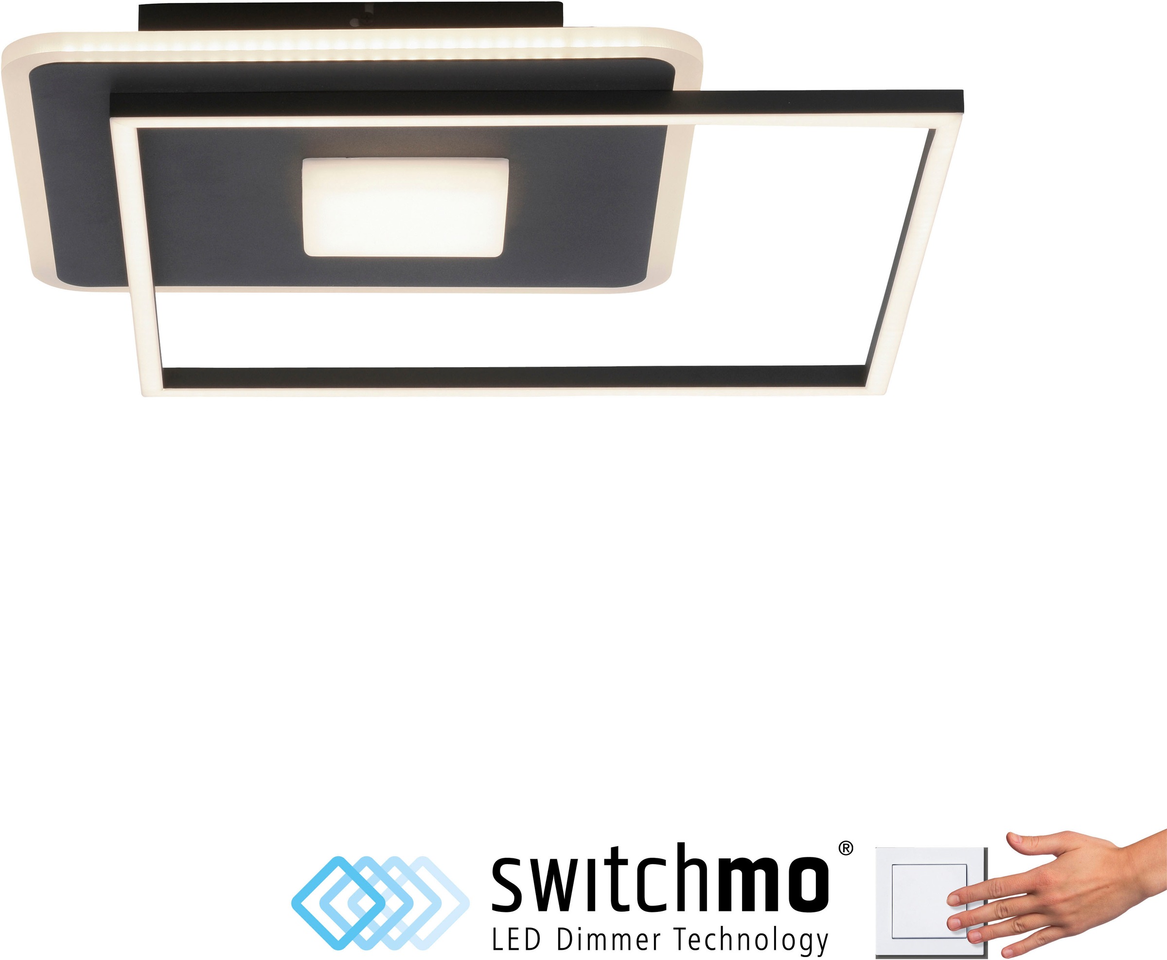 JUST LIGHT LED Deckenleuchte »DOMINO«, 1 flammig, Leuchtmittel LED-Board | LED fest integriert