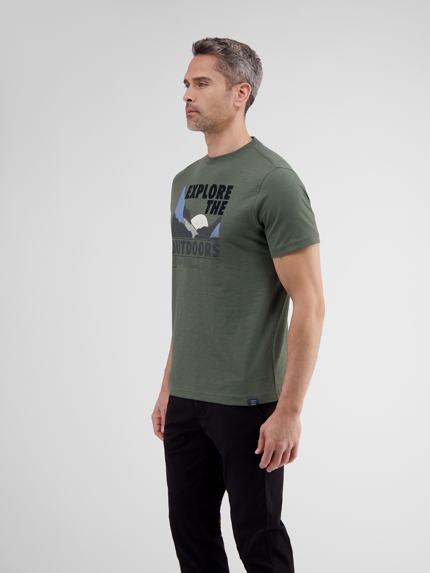 LERROS T-Shirt »LERROS T-Shirt mit Outdoor-Brustprint«