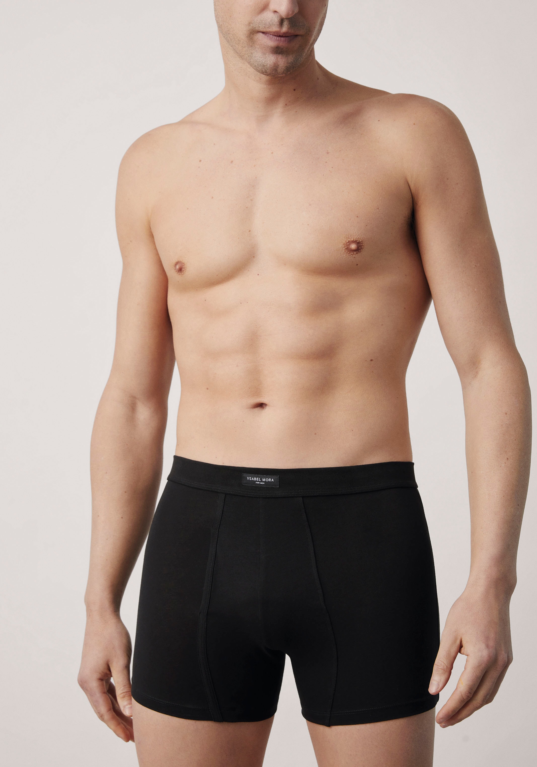 YSABEL MORA Boxershorts »BASIC COLLECTION COTTON«, (3er Pack), mit praktischem Eingriff im Schritt