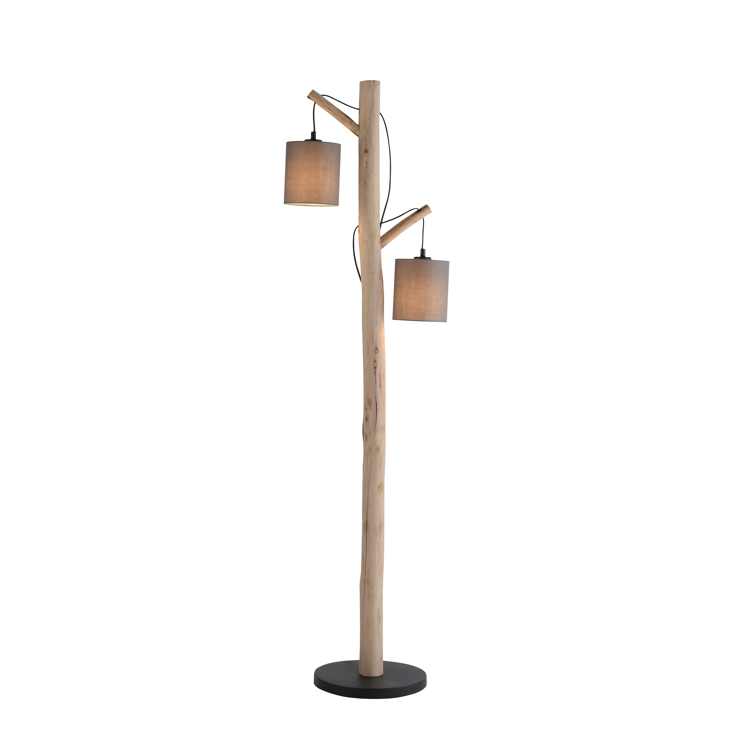 JUST LIGHT Stehlampe »TRIBU«, 2 flammig, Leuchtmittel E27 | ohne Leuchtmittel, ExklusiveE27, Schalter, Schnurschalter, getrennt schaltbar