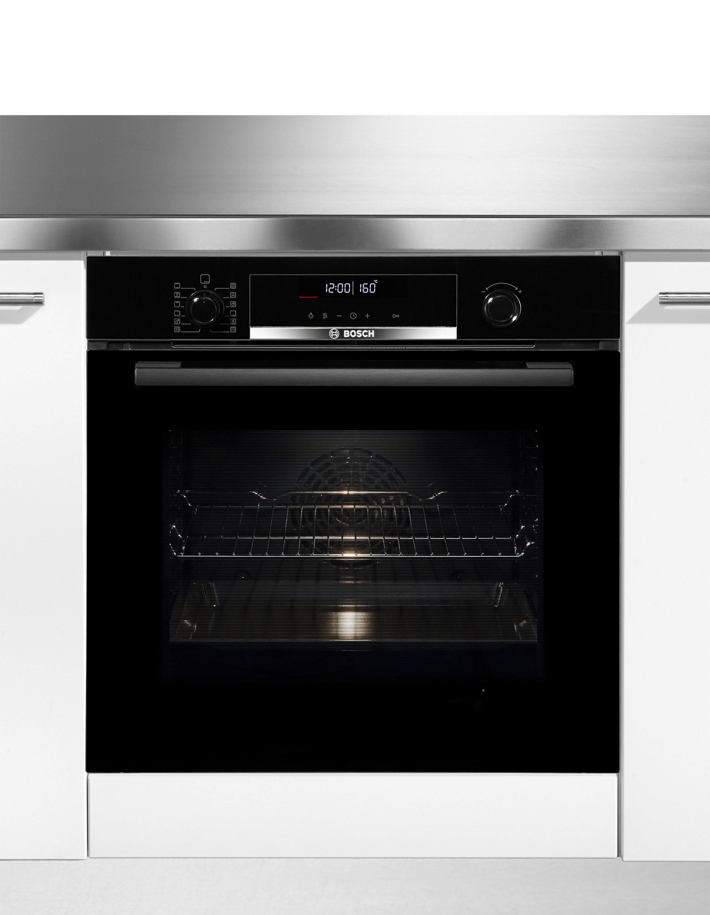 BOSCH Pyrolyse Backofen »HBA578BS0«, Serie 6, HBA578BB0, mit Teleskopauszug nachrüstbar, Pyrolyse-Selbstreinigung