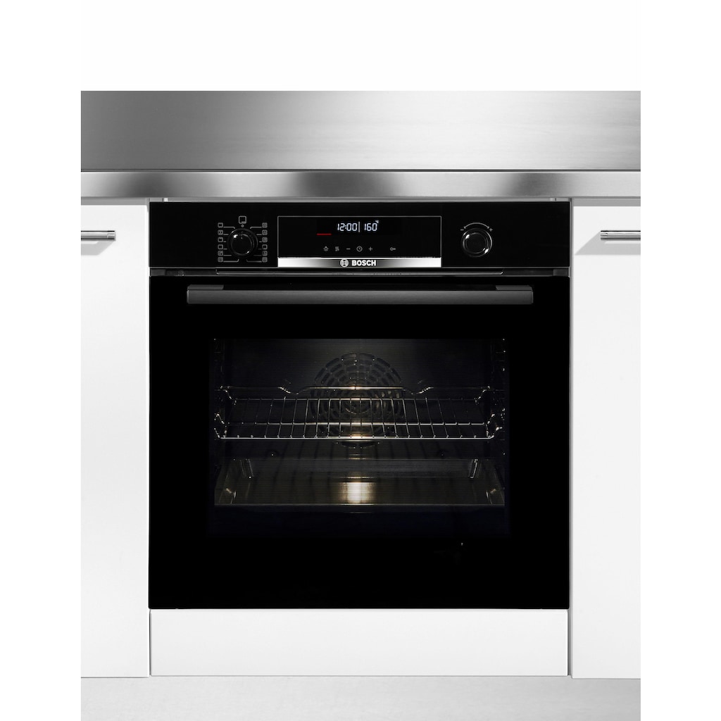 BOSCH Pyrolyse Backofen »HBA578BS0«, Serie 6, HBA578BB0, mit Teleskopauszug nachrüstbar, Pyrolyse-Selbstreinigung