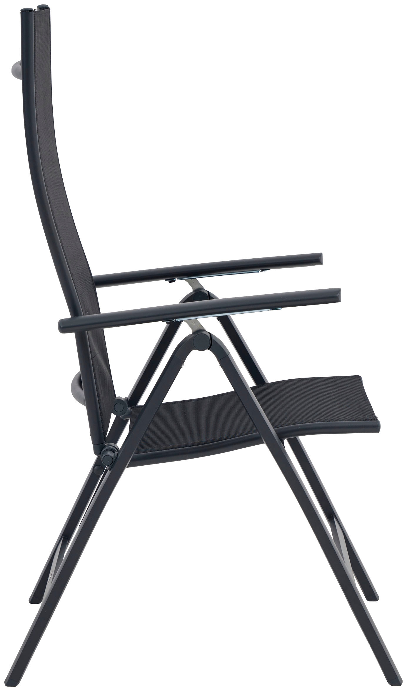 KONIFERA Garten-Essgruppe »Messina«, (Set, 7 tlg., 6x Sessel, 1x Tisch 160x90x74 cm, Aluminium, Textilgewebe), klappbar, 7-fach verstellbare Rückenlehne, Tischplatte aus Alulatten