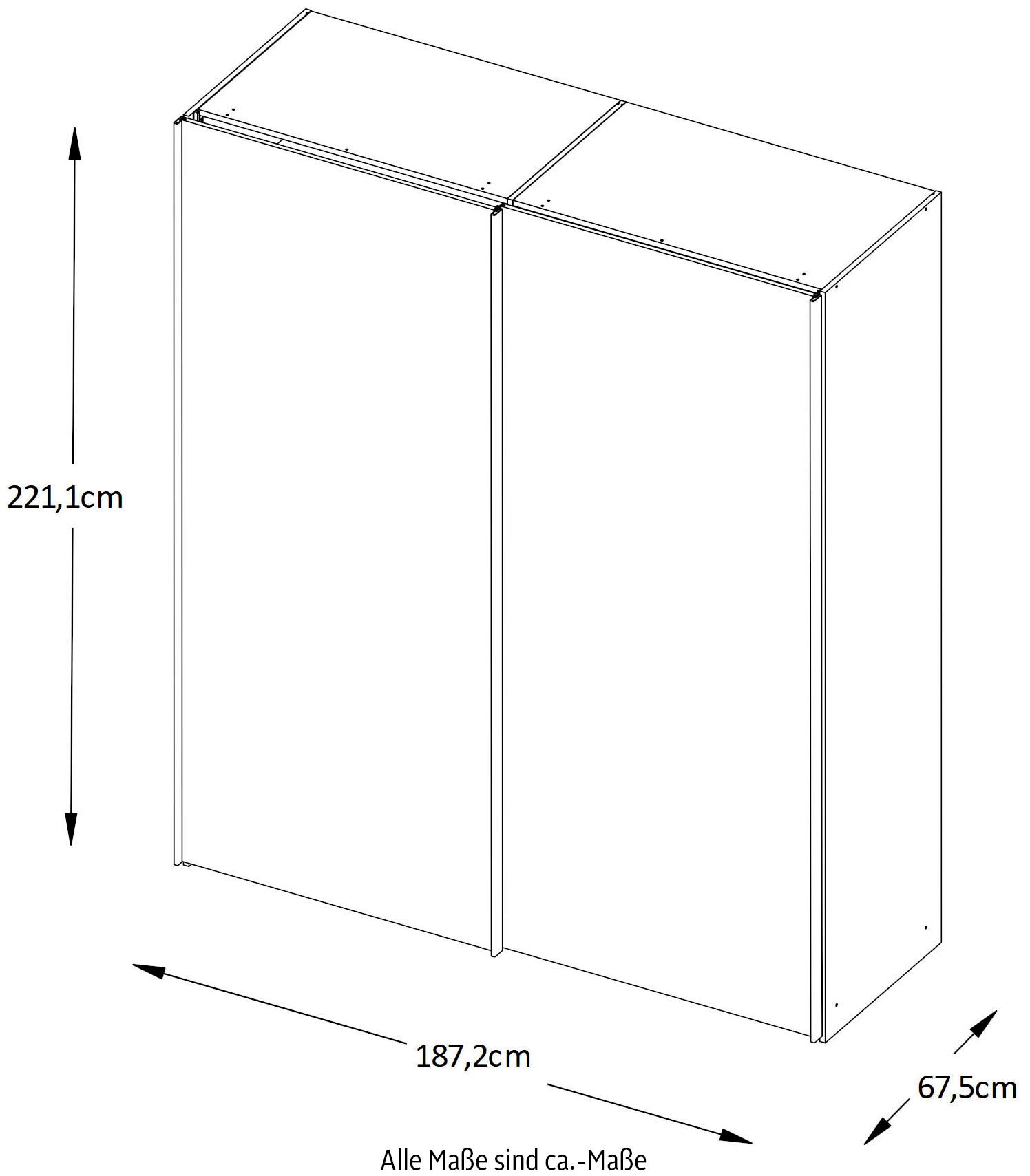 STAUD Schwebetürenschrank »Sinfonie Plus, edles Design in hochwertiger Qualität, Made in Germany« Mit vier verschiedenen Ausstattungsvarianten
