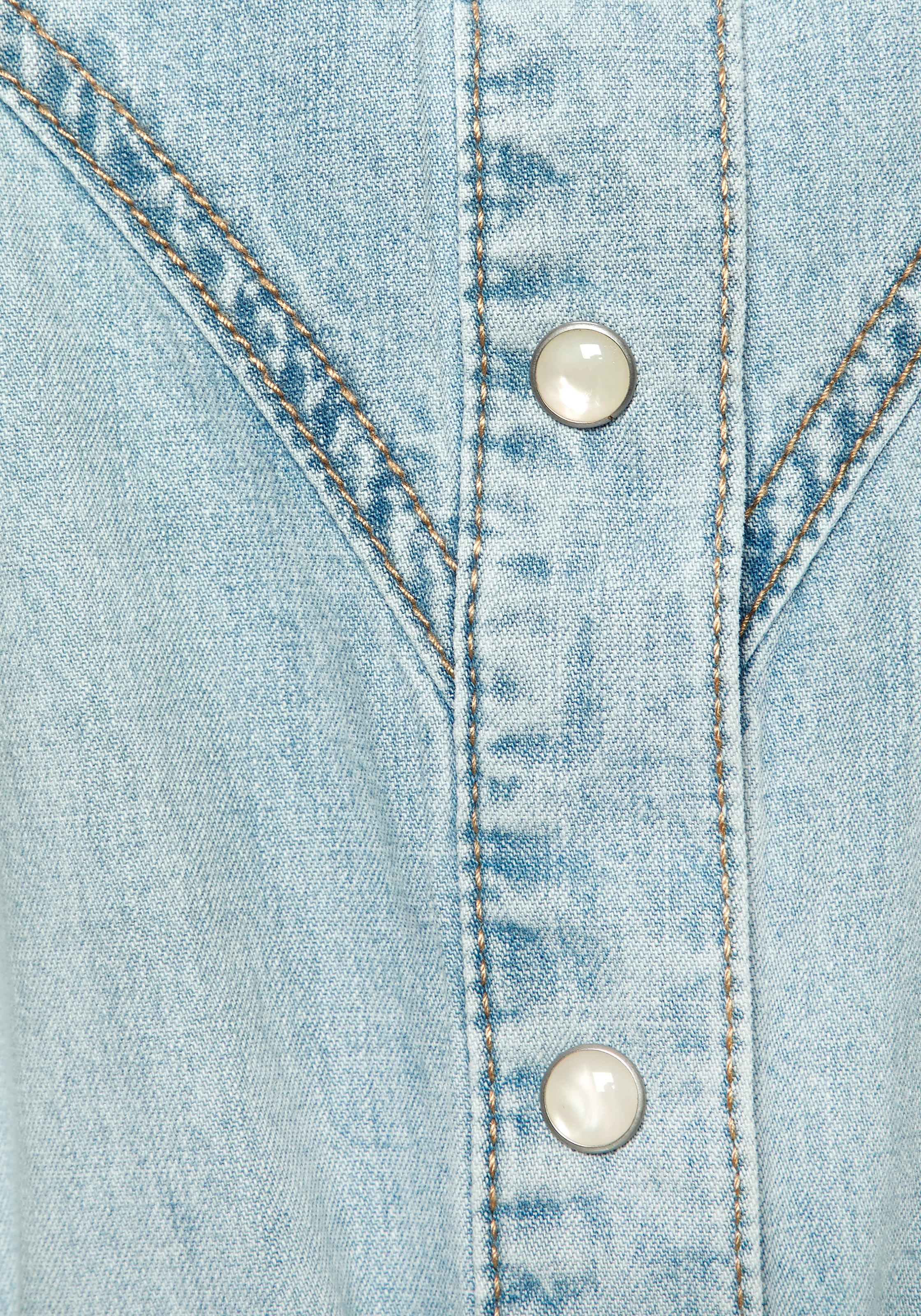 LASCANA Jeanskleid mit Bindegürtel,  Ohne Taschen in softer Denimqualität