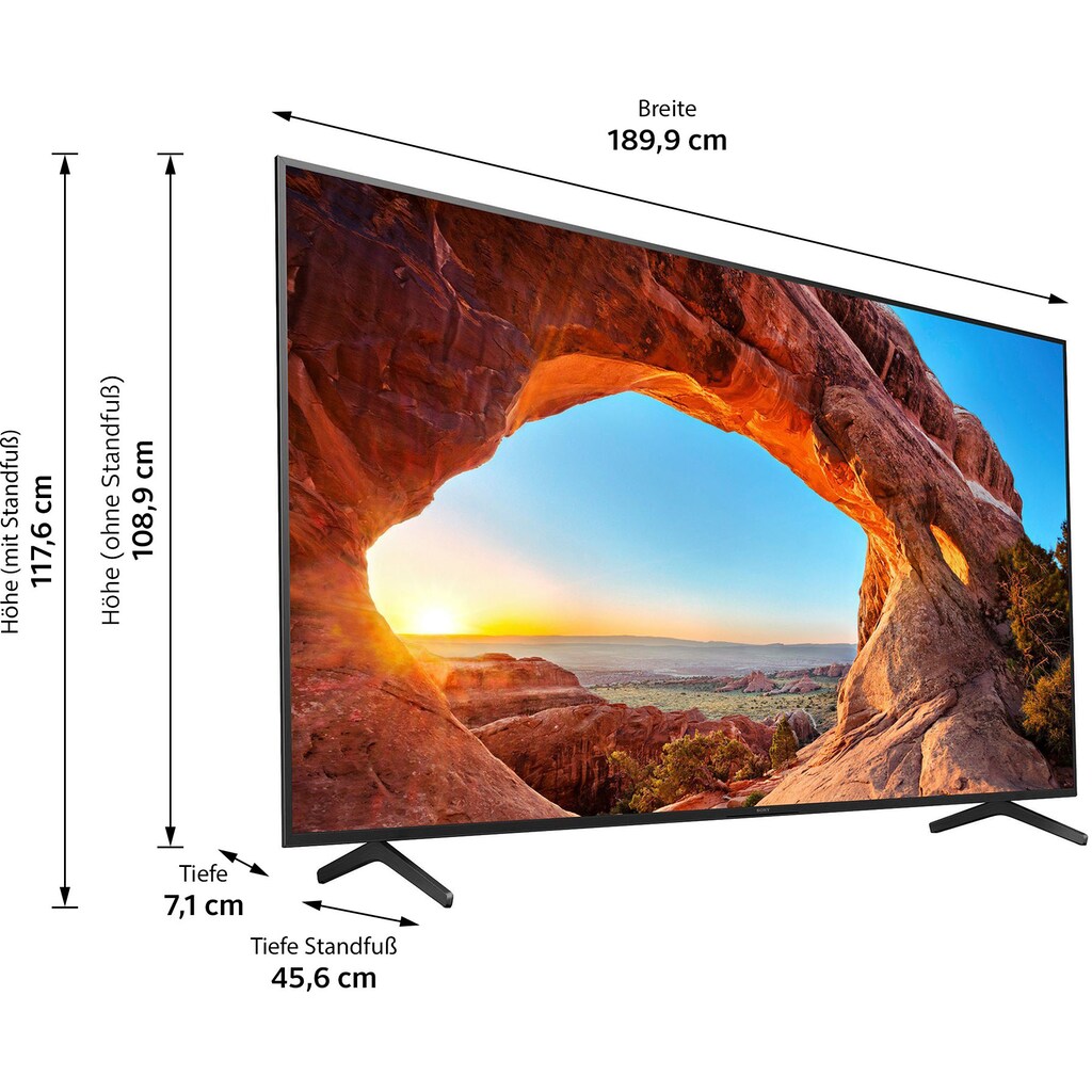 Sony LCD-LED Fernseher »KD-85X85J«, 215 cm/85 Zoll, 4K Ultra HD, Smart-TV, Smart TV