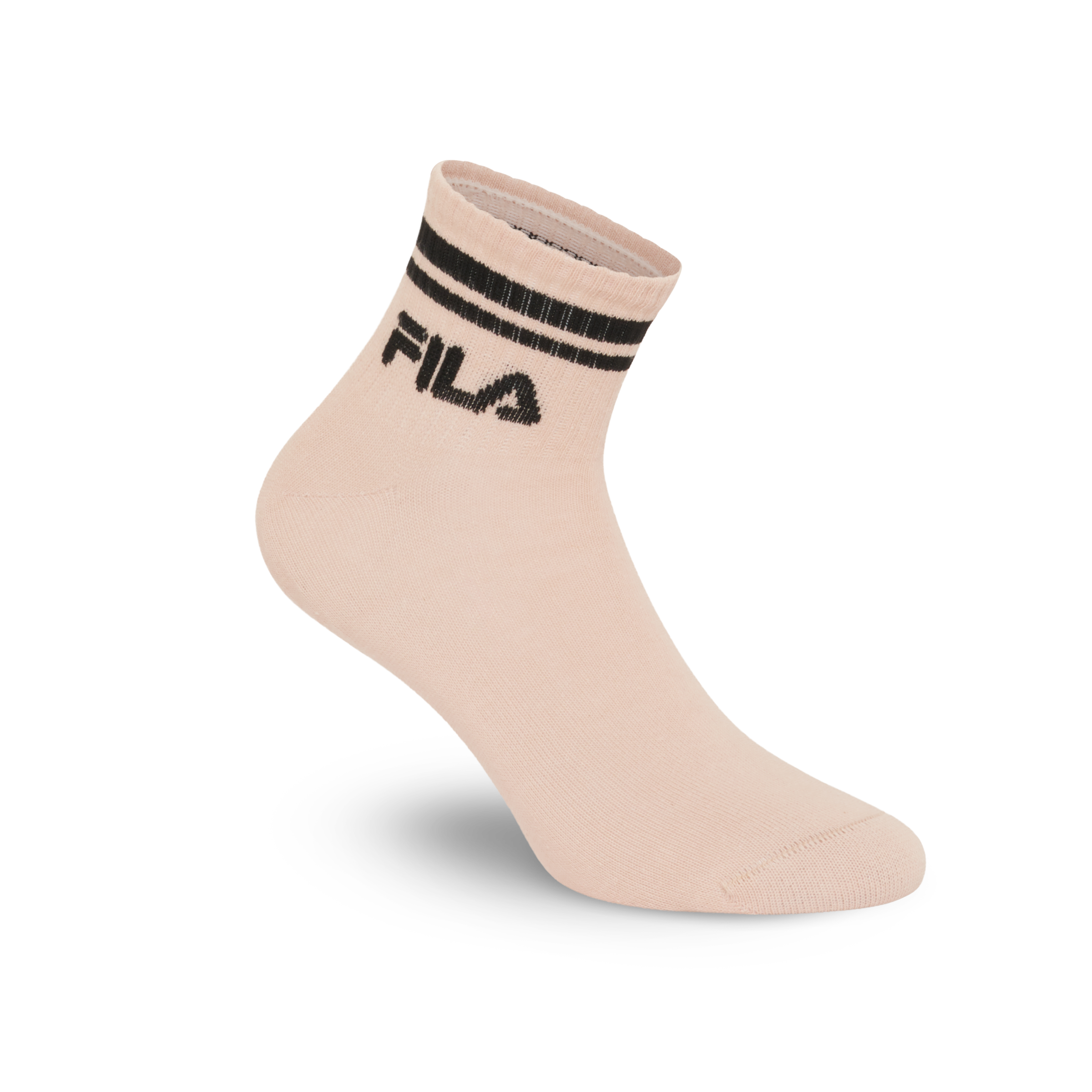 Fila Kurzsocken 3 Paar tlg. Cotton-Mix, Unisex, Kontraststreifen