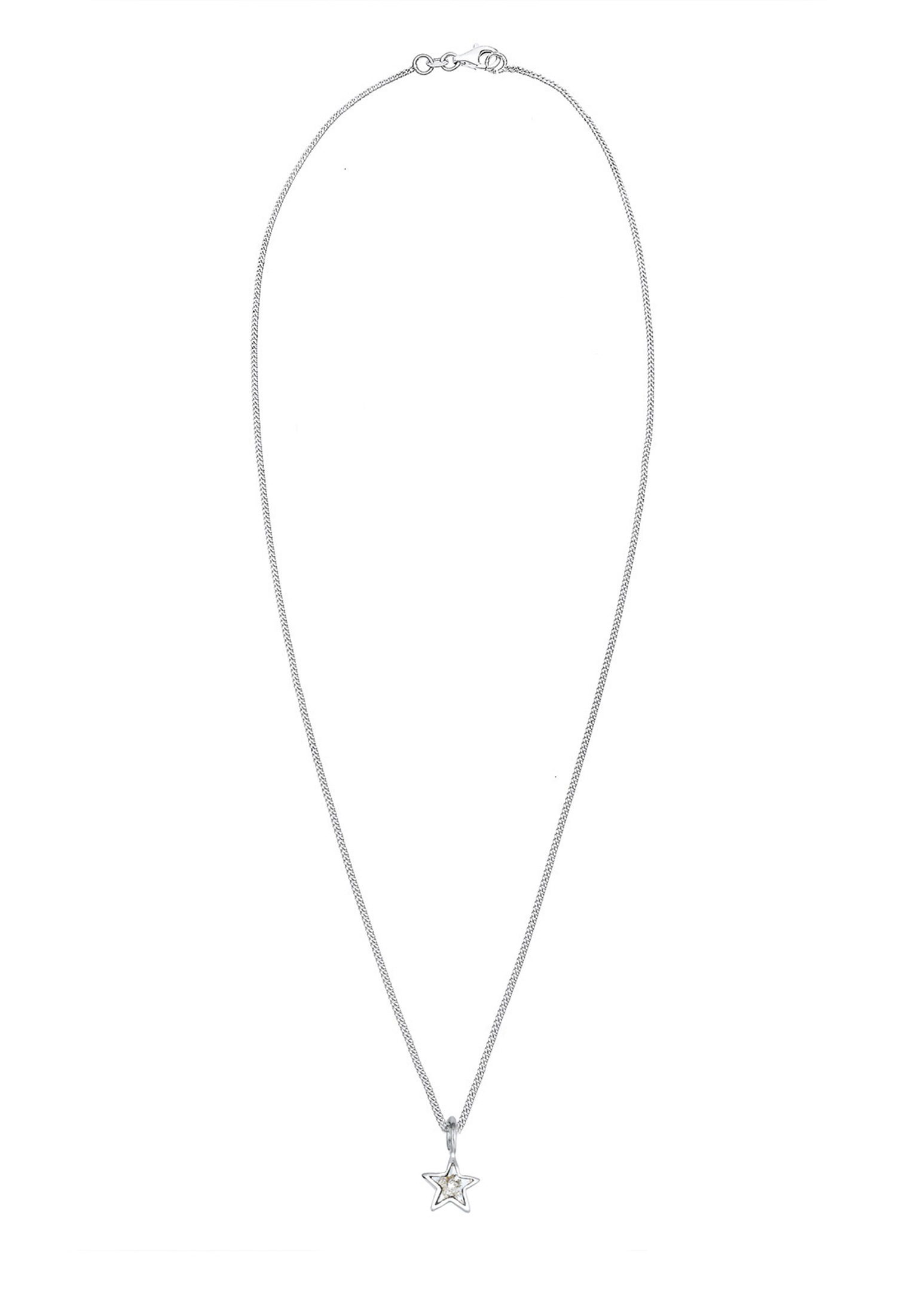 Elli Silberkette »Halskette Stern Astro Glas Kristalle Weiß 925 Sterling Silber«
