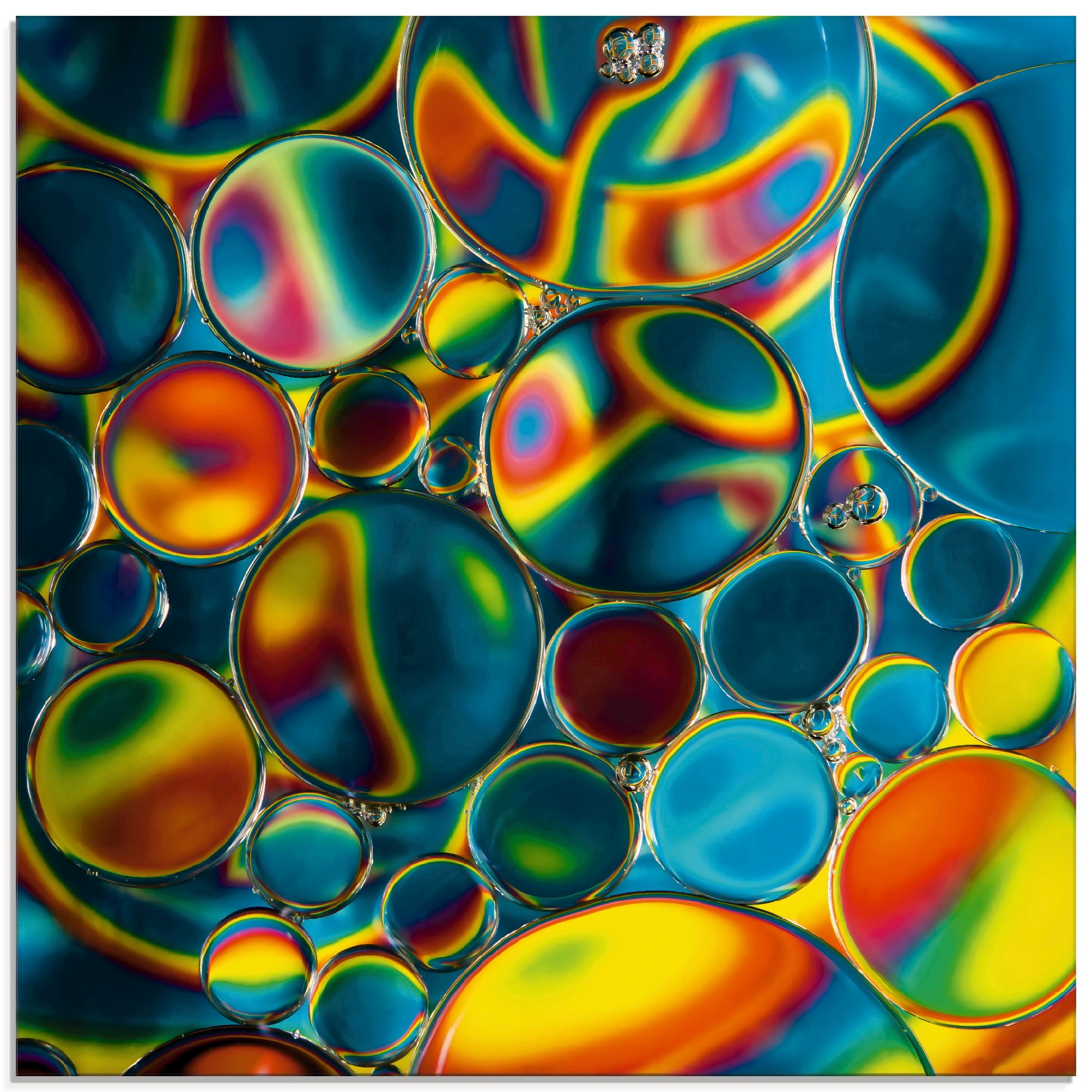 Artland Glasbild »Regenbogentropfen«, Muster, (1 St.)