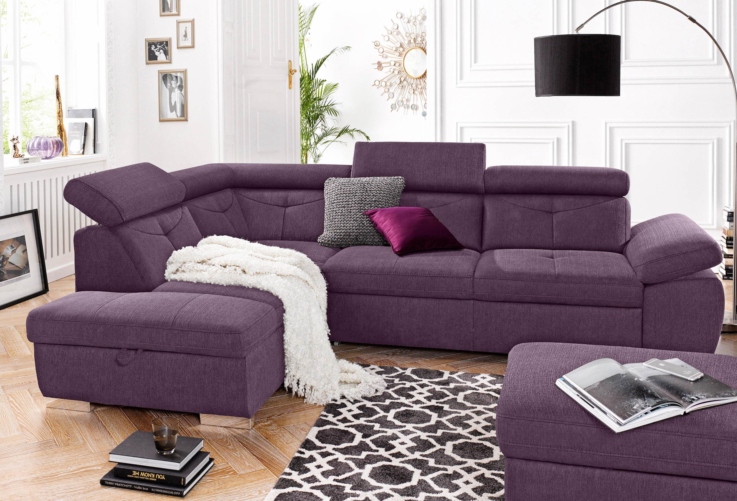 exxpo - online »Spring«, und Bettklasten Ecksofa Bettfunktion fashion wahlweise kaufen sofa mit