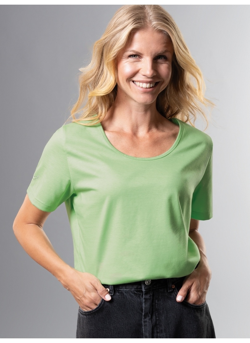 Trigema T-Shirt T-Shirt mit Baumwolle DELUXE bei Kristallsteinen« »TRIGEMA online OTTO