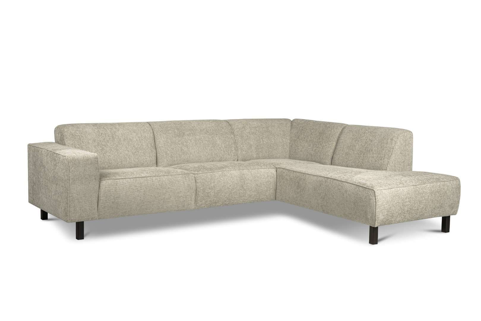 Home affaire Ecksofa »LORCAN mit Holzfuß, Breite 275 cm, weiches Sitzgefühl« Massivholzfüsse, Chenille und Bouclé -Bezüge