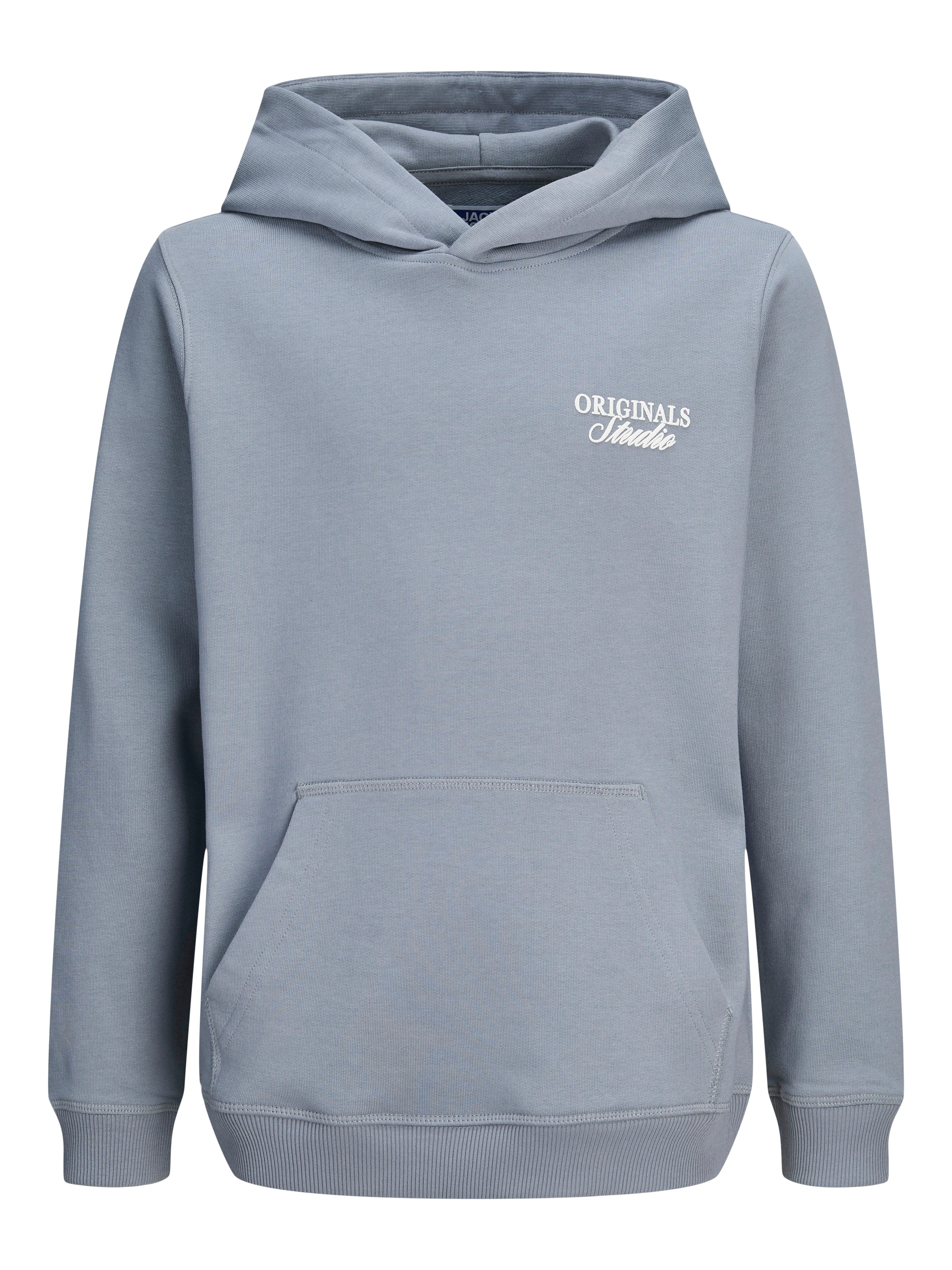 Jack & Jones Junior Kapuzensweatshirt »JORNORREBRO TYPO BACK SWEAT HOOD SN JNR«, Baumwollmischung, relaxed fit, Langarm
