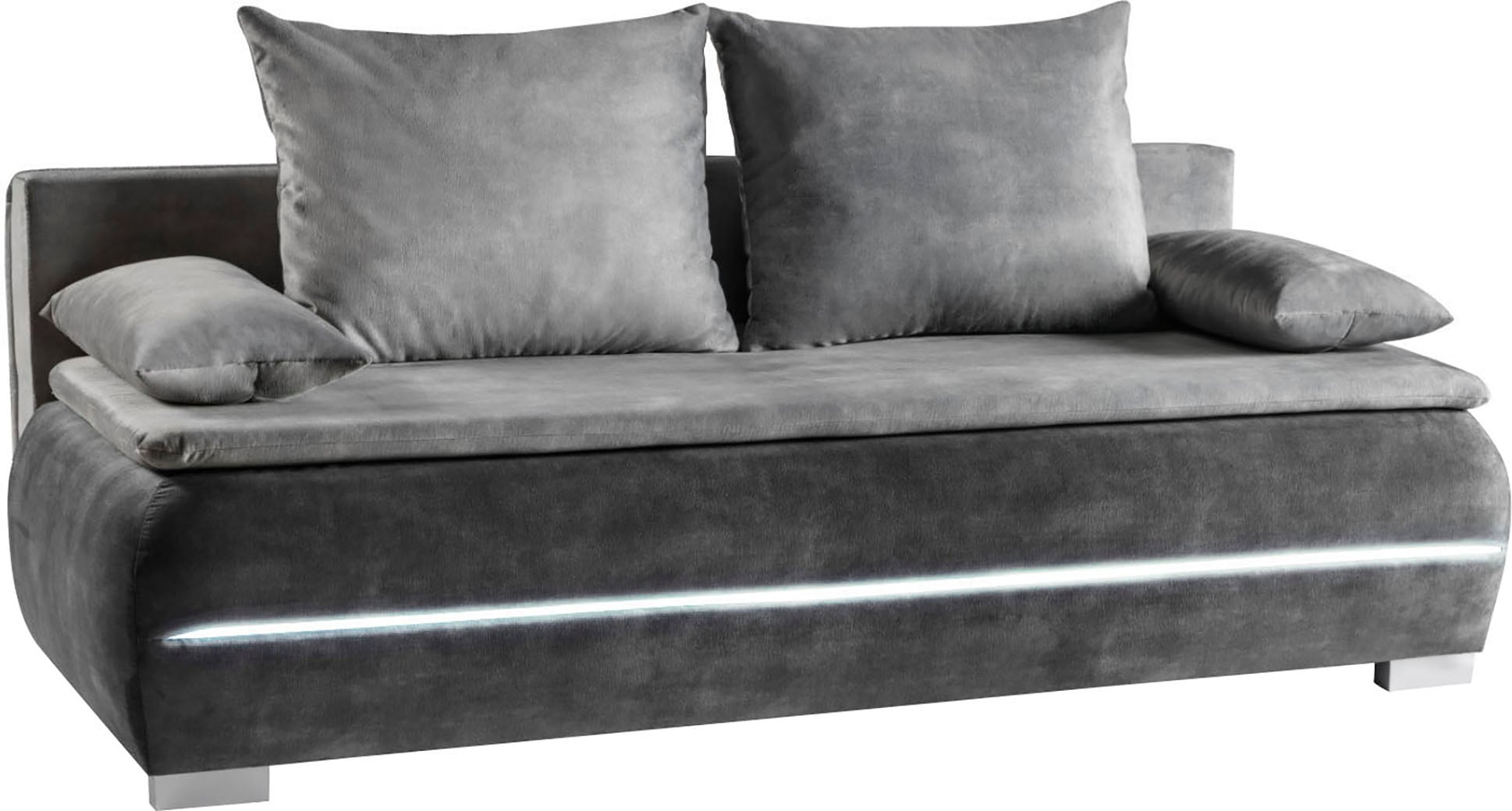 WERK2 Schlafsofa »Tekla LED«, 2-Sitzer Schlafcouch mit Bettkasten & stylischer RGB-LED-Beleuchtung