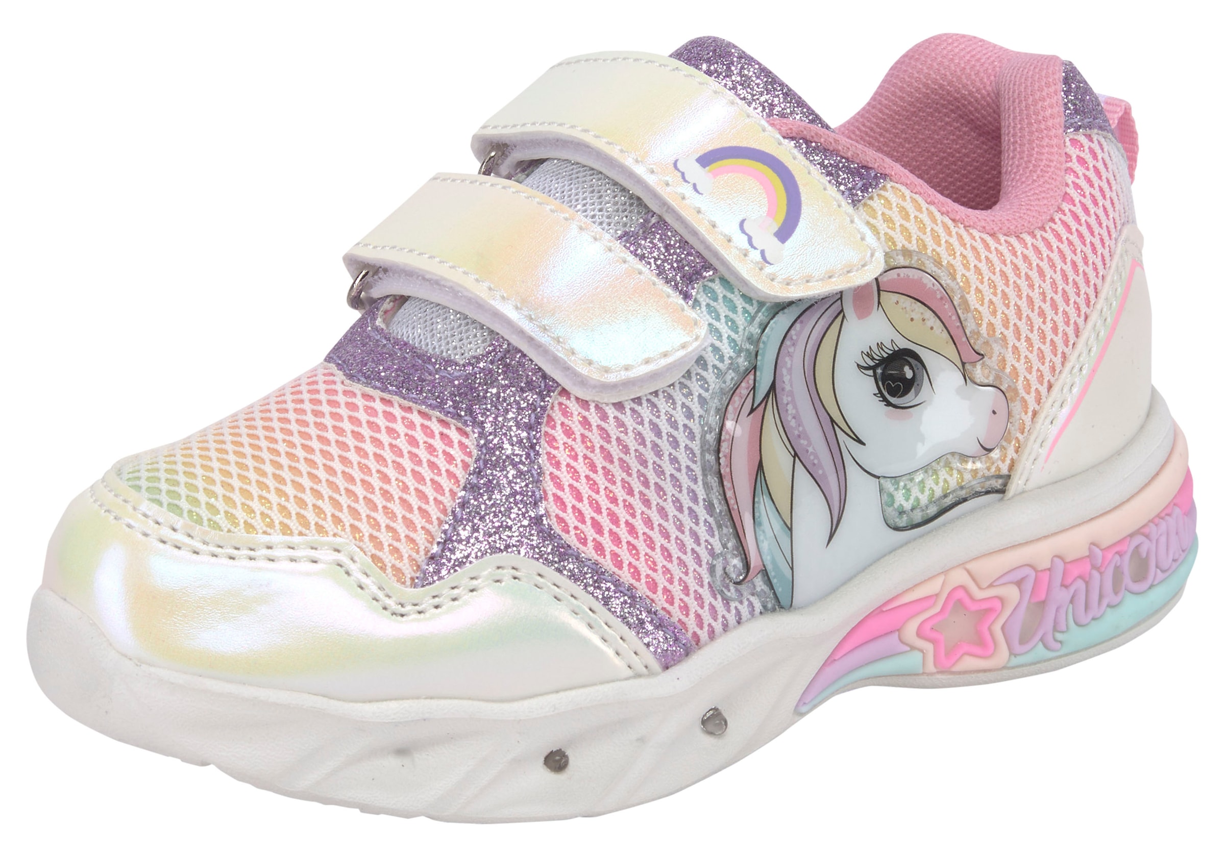 Sneaker »Unicorn«, mit cooler Blinkfunktion und mit Klettverschlüssen