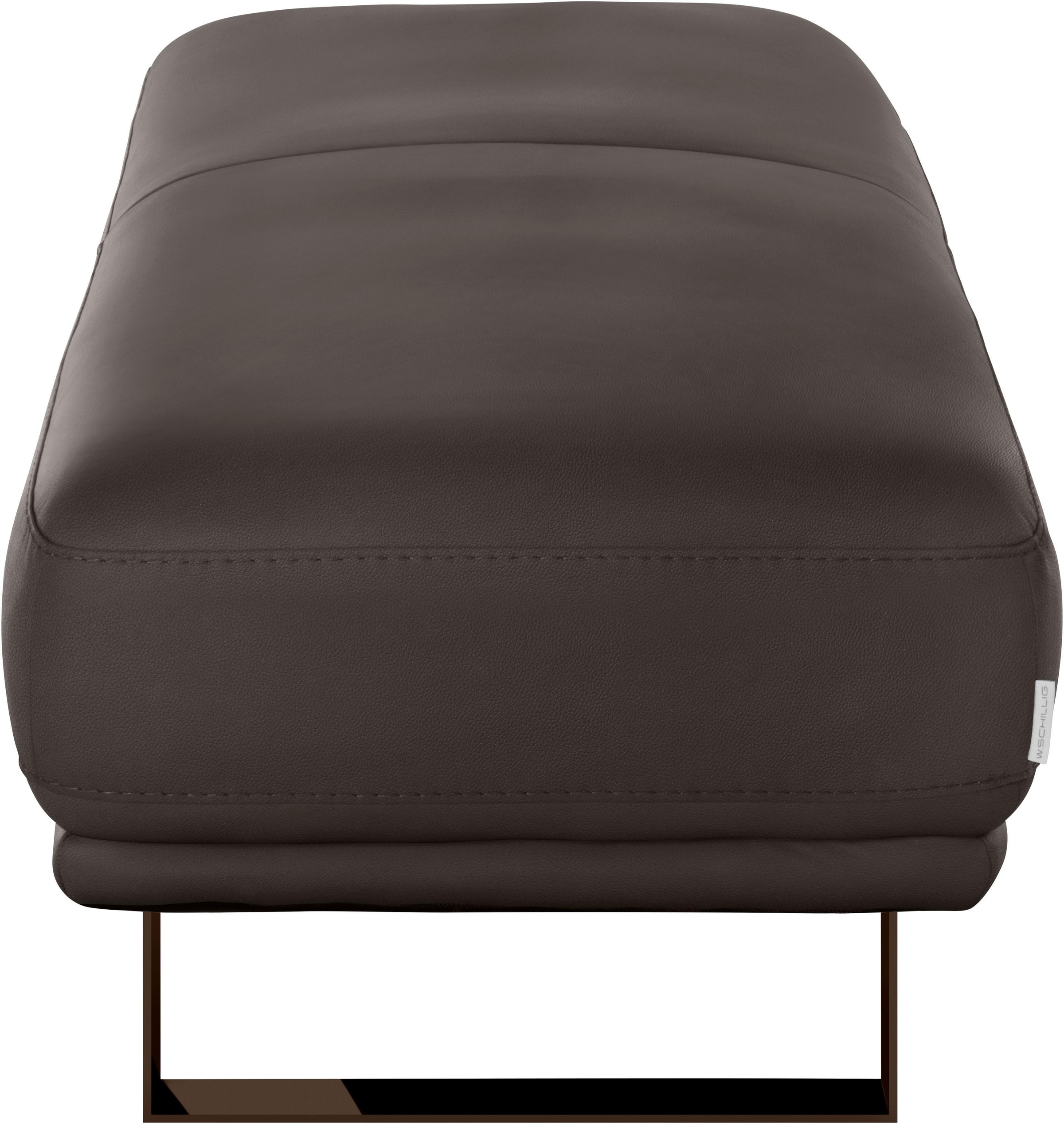 W.SCHILLIG Hocker »montanaa«, mit Metallkufen in Bronze pulverbeschichtet, Breite 141 cm