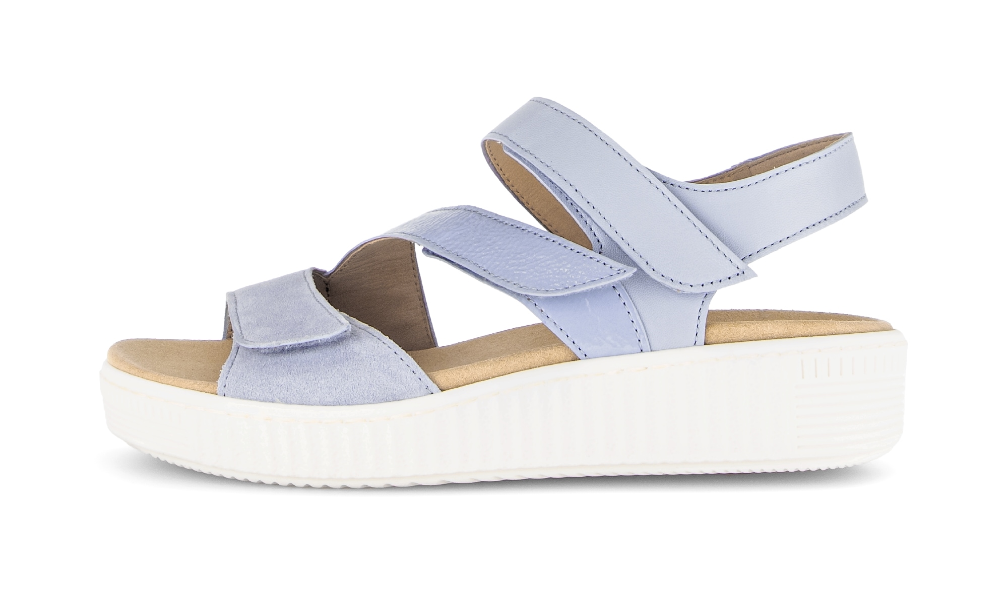 Gabor Riemchensandale  Plateau, Bequemschuh, Sandalette, Sommerschuh mit Ziernähten